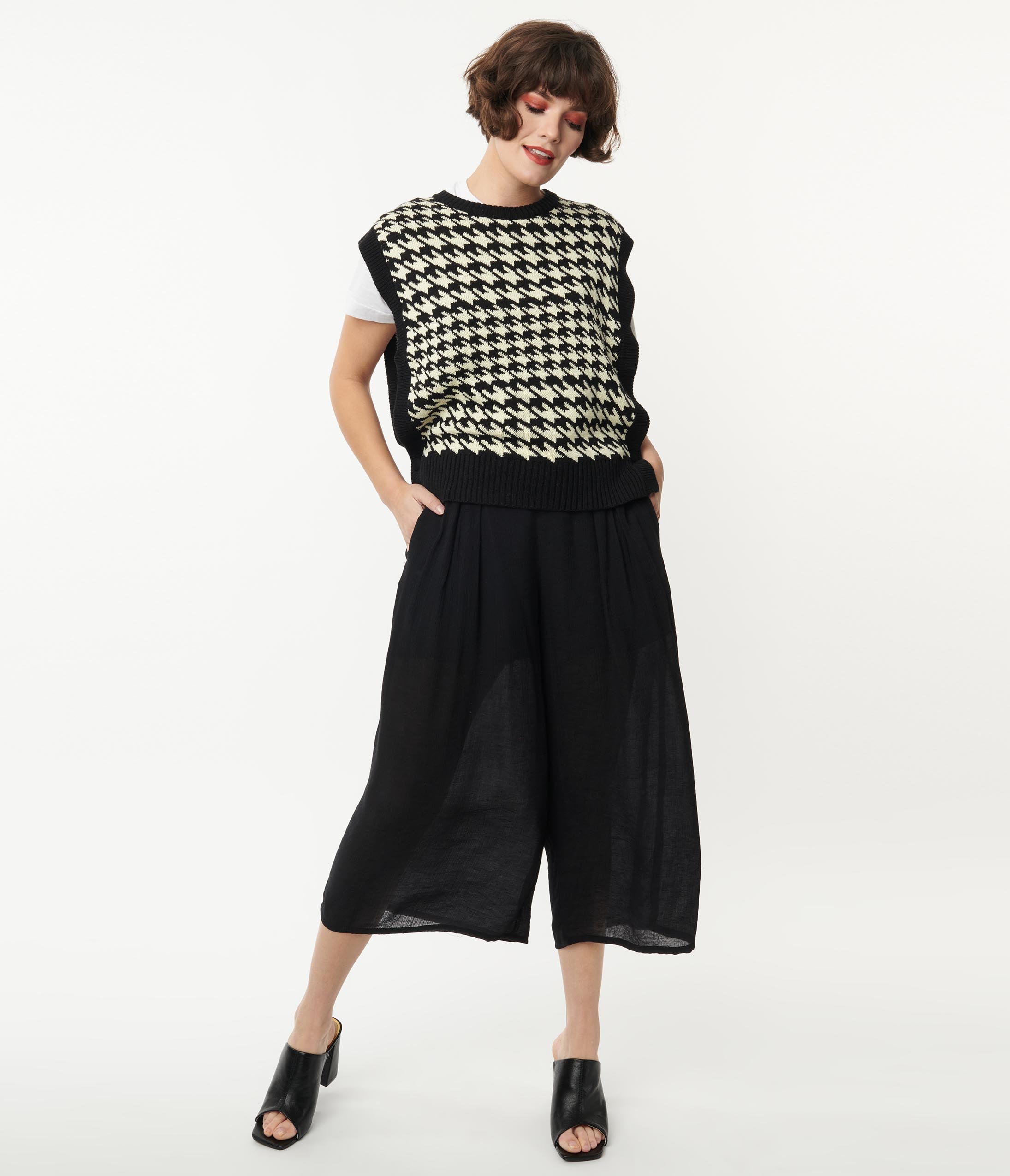 Black High Waist Culottes