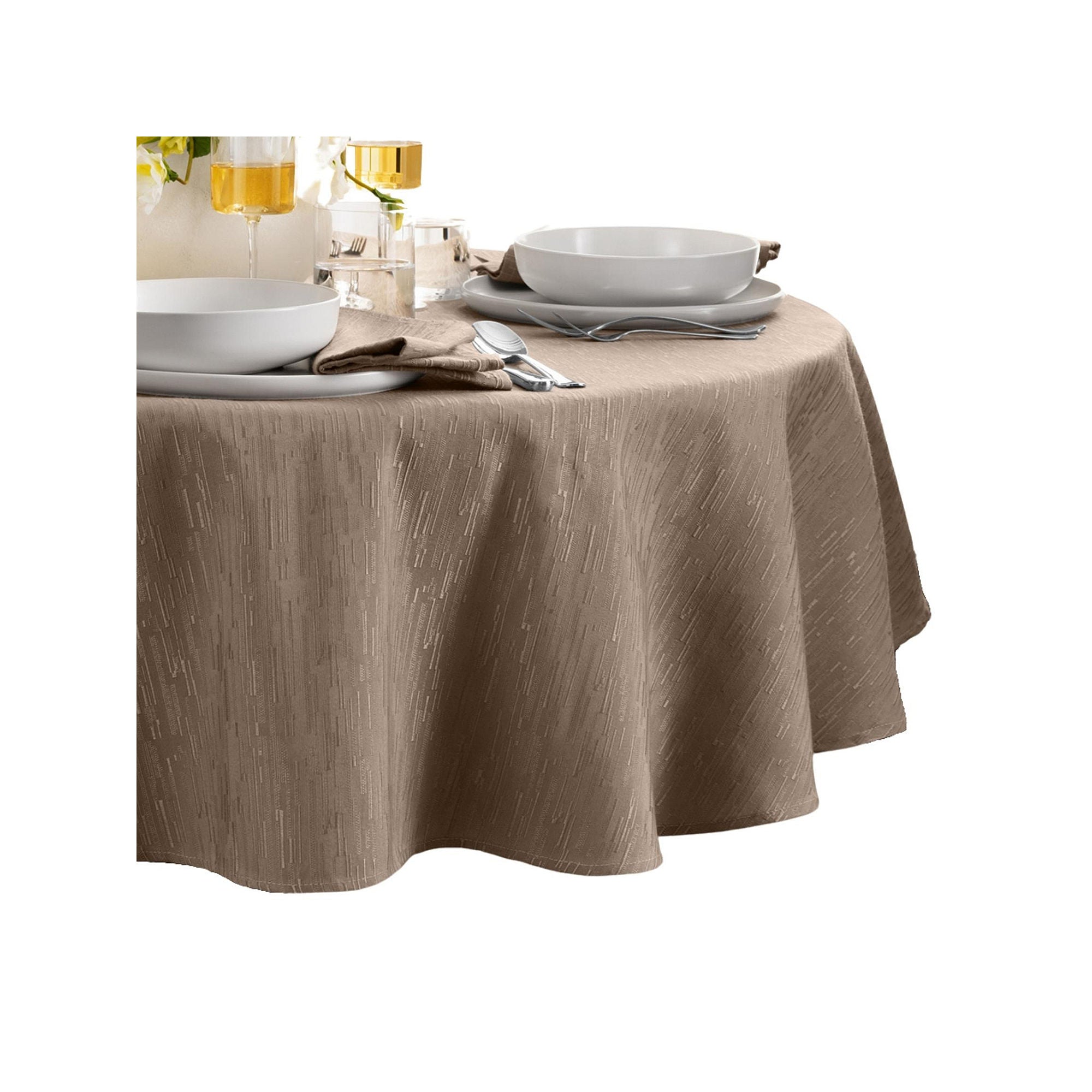 Elrene Home Fashions Continental Tablecloth - TAUPE ONE SIZE