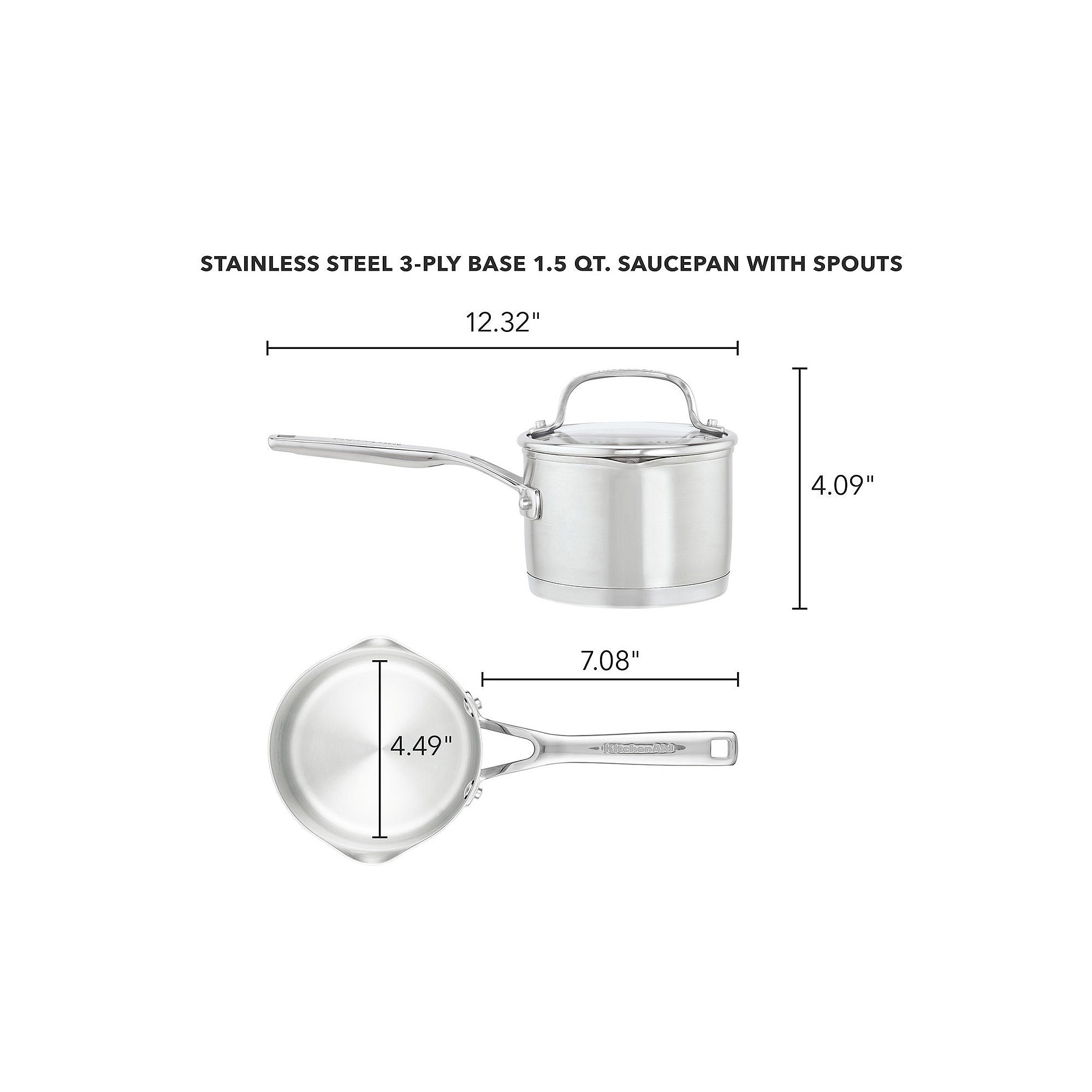 Kitchenaid Stainless Steel 1.5-Qt. Sauce Pan - SILVER ONE SIZE