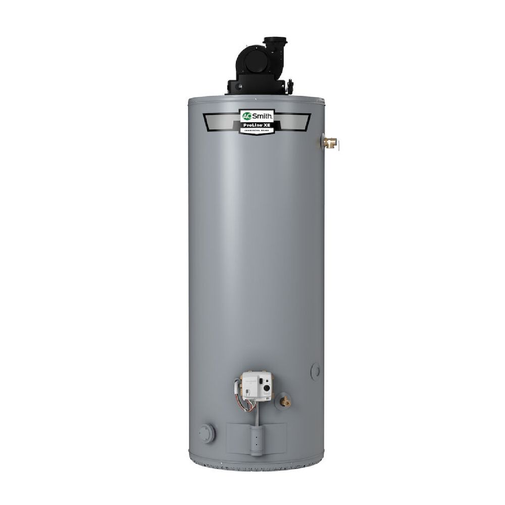 A.O. Smith 100113770 Energy Commission Registered 50 Gallon 62.5MBH Natural Water Heater DUMAG Power Vent