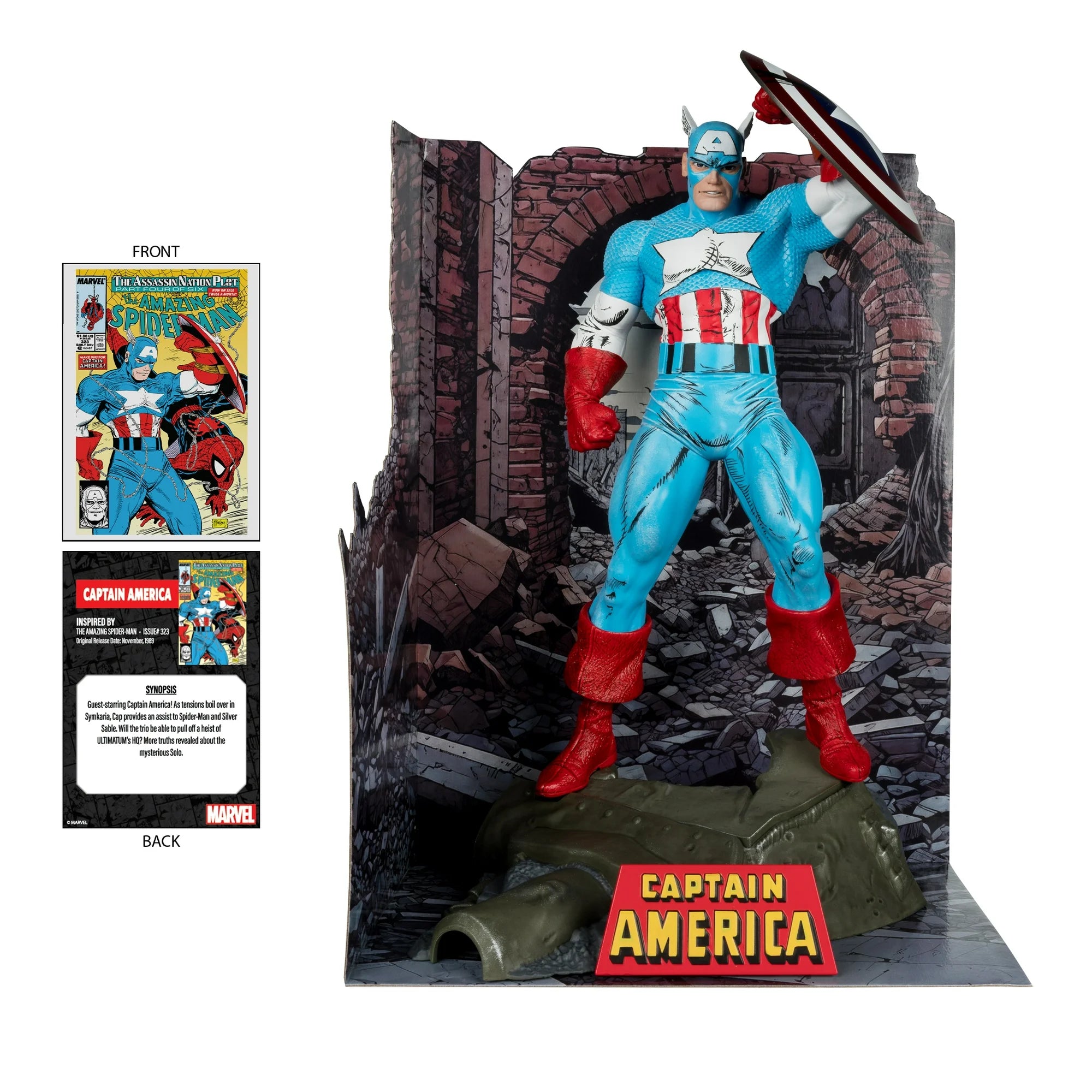 Marvel 14772 Collection 1:6th Scale - 12in - Captain America McFarlane Action Figure Toy