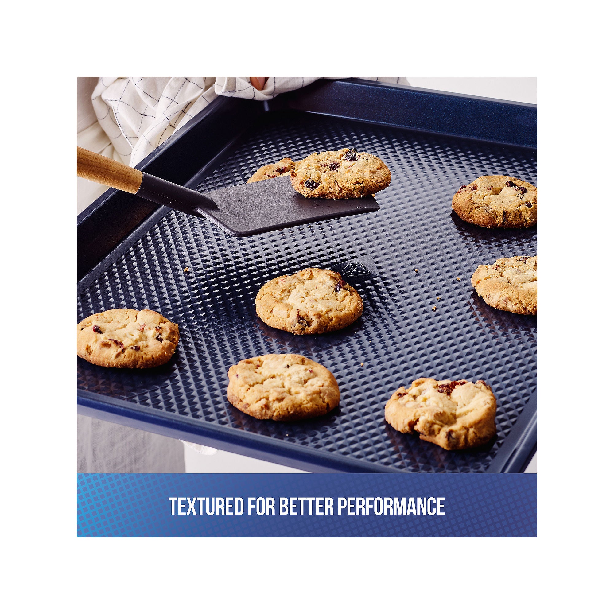 Blue Diamond 2Pc. Small And Medium Non-Stick Cookie Sheet - BLUE ONE SIZE