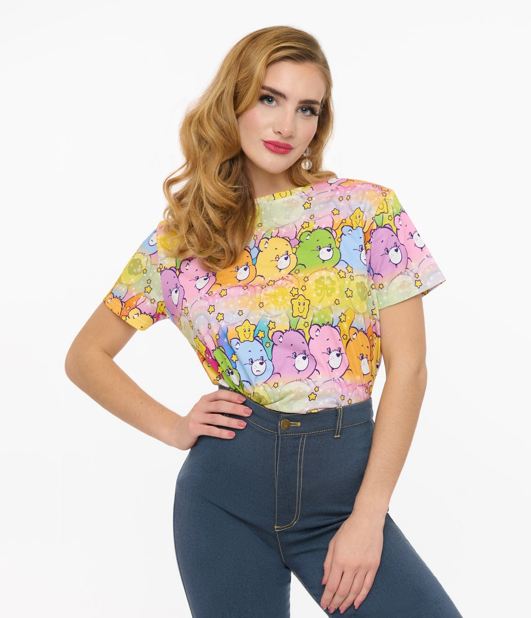 Cakeworthy Care Bears Stares All Over Print Graphic Tee