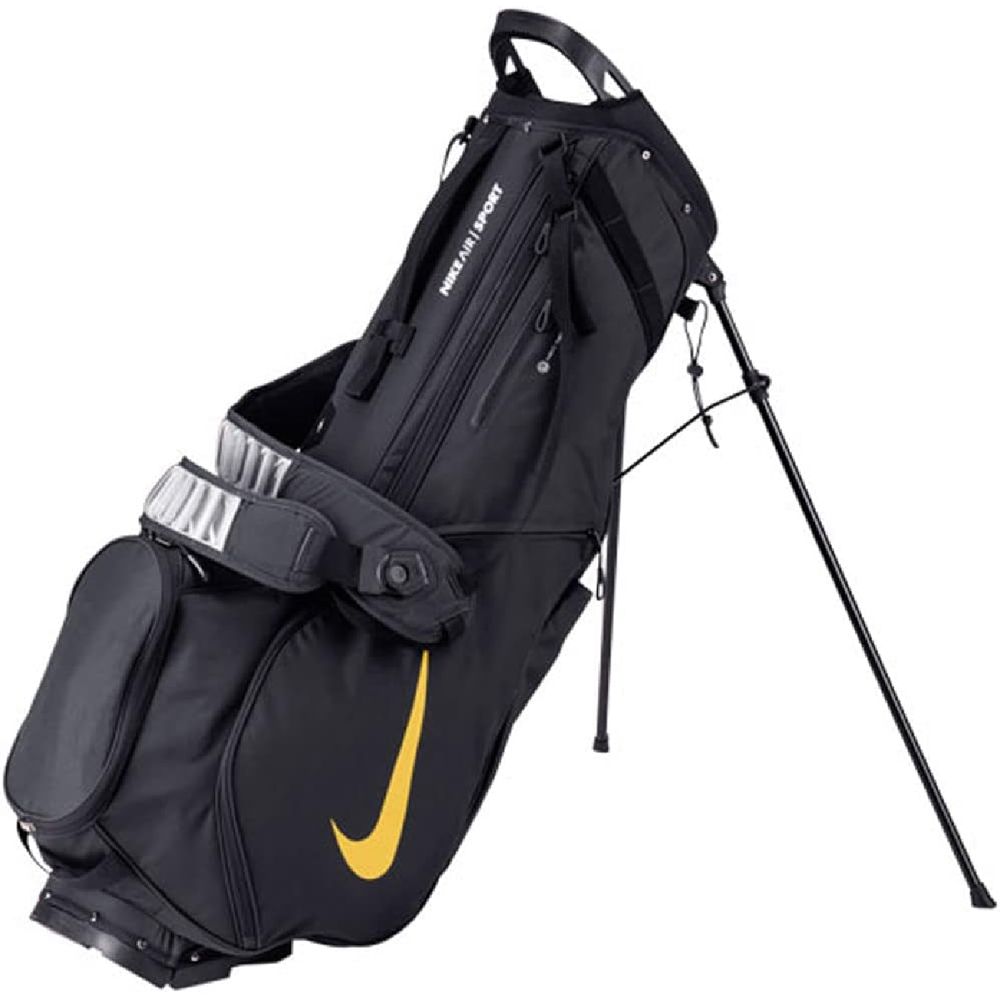 Nike Nikehybridbag-bl-gd Air Hybrid Golf Bag, Black/Gold