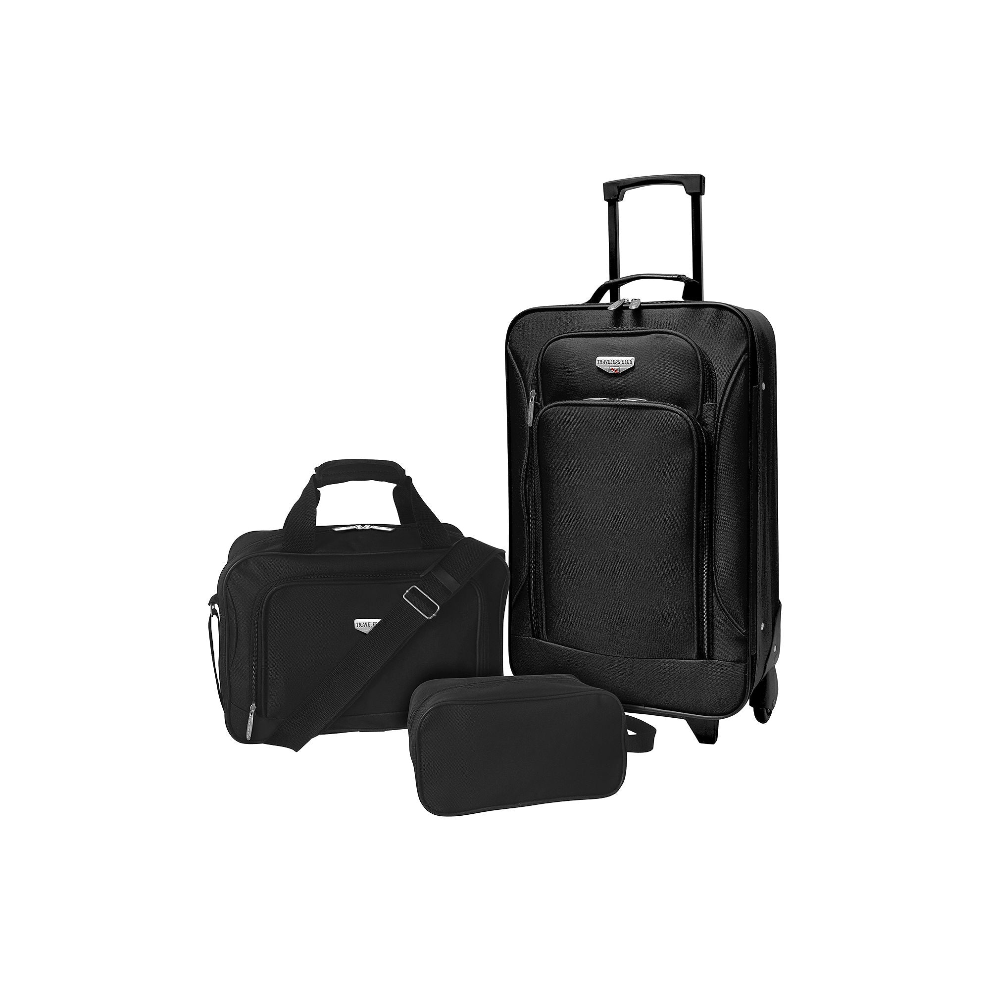 Travelers Club EVA-12203-001 Euro Value Ll 20 Inch Lightweight Luggage Black