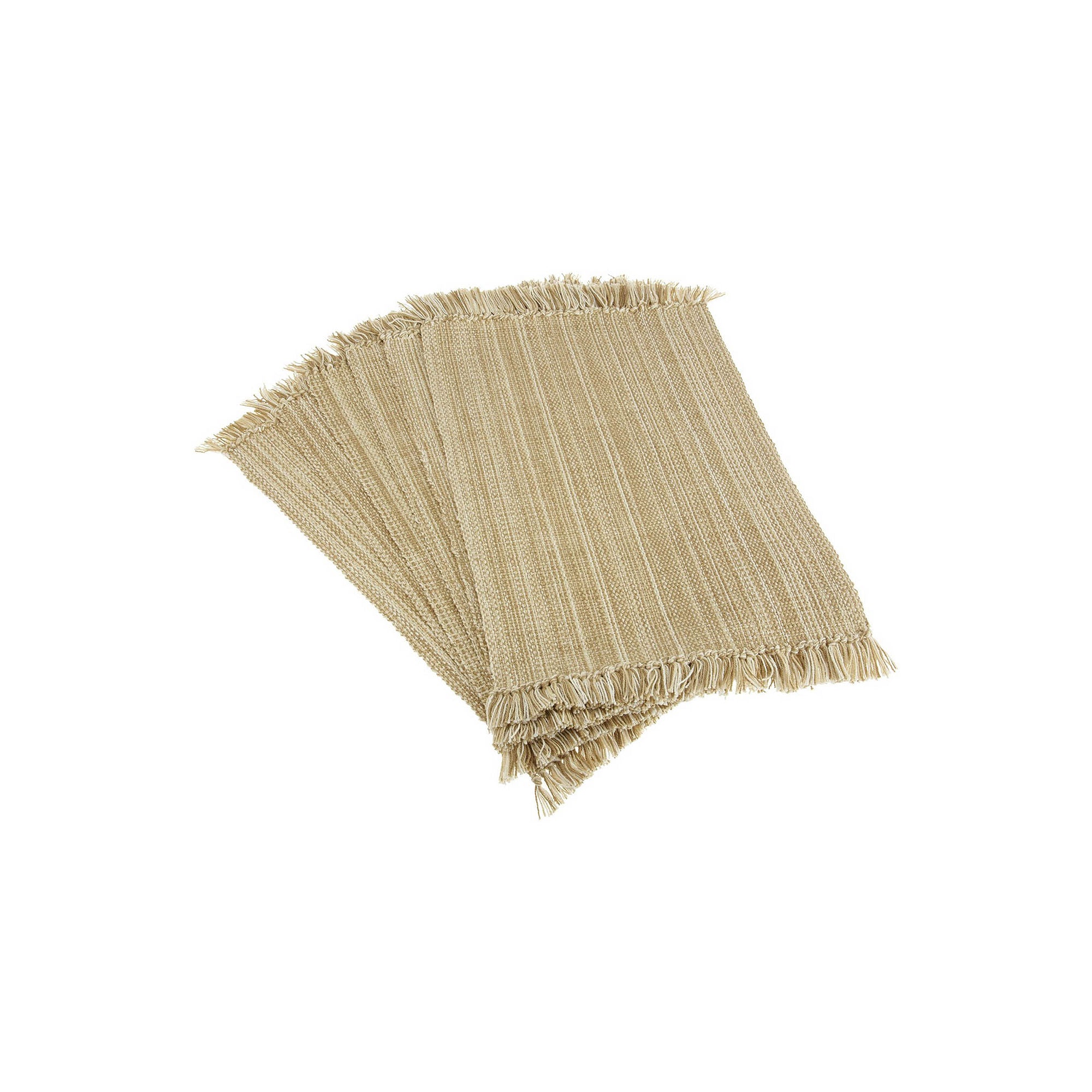 Design Imports Variegated Fringe 6-Pc. Placemat - NATURAL ONE SIZE