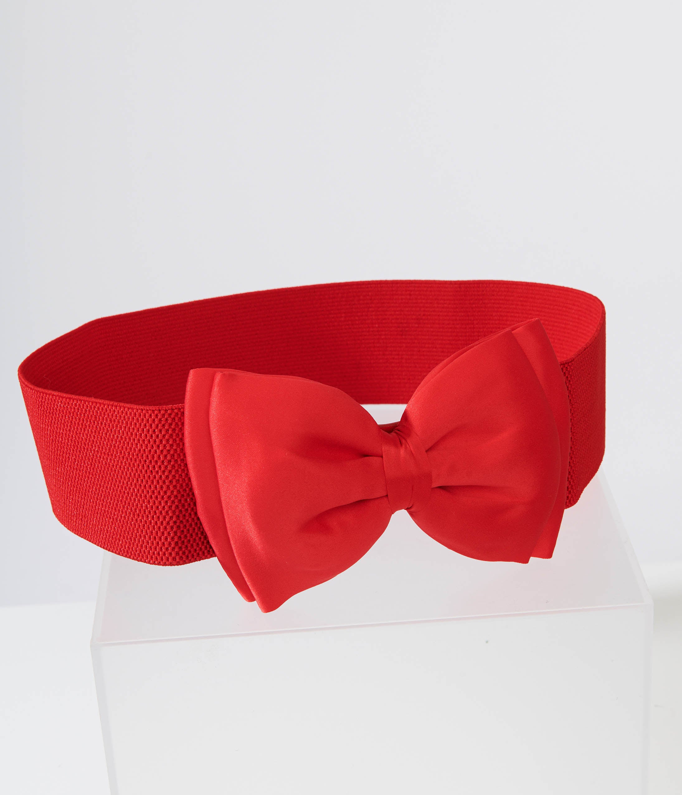 Unique Vintage Red Bow Cinch Belt