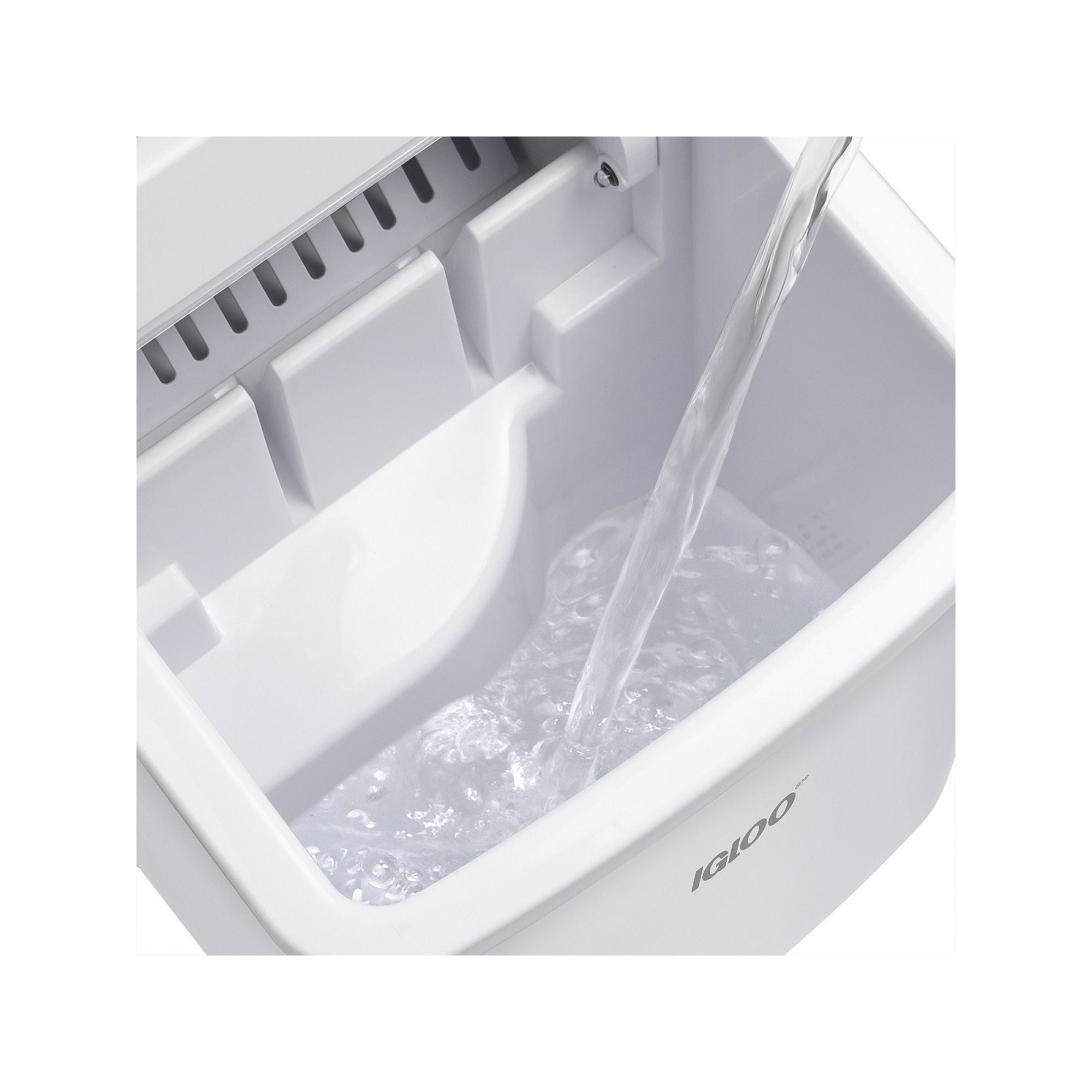 Igloo IGLICEB26HNWH 26 lbs. Self Cleaning Ice Maker with Carrying Handle, White