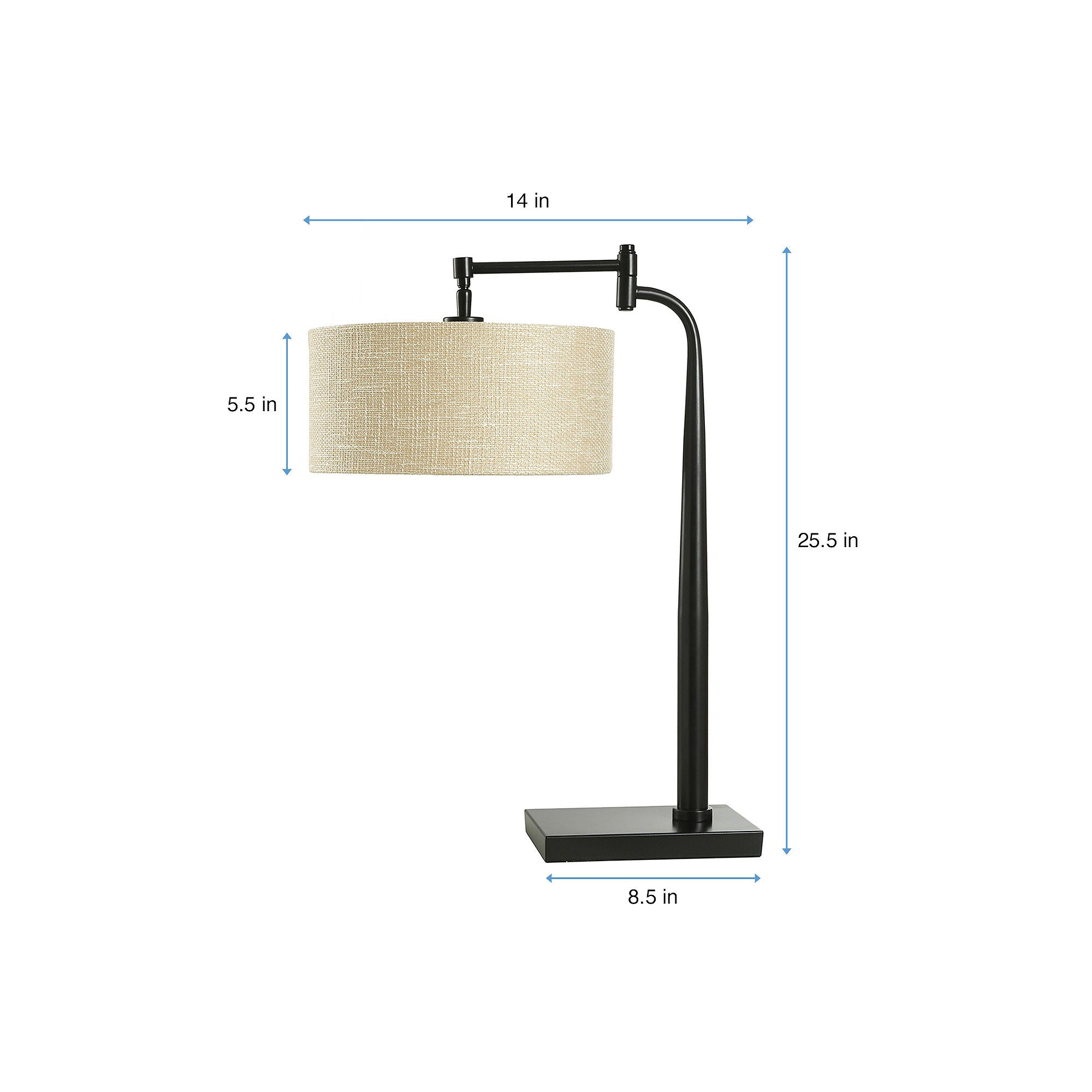 Collective Design By Stylecraft Bronze Metal Table Lamp L332162JCDS - OIL RUBBED BRONZE ONE SIZE