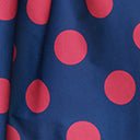 Unique Vintage Navy & Berry Polka Dot Gellar Swing Skirt