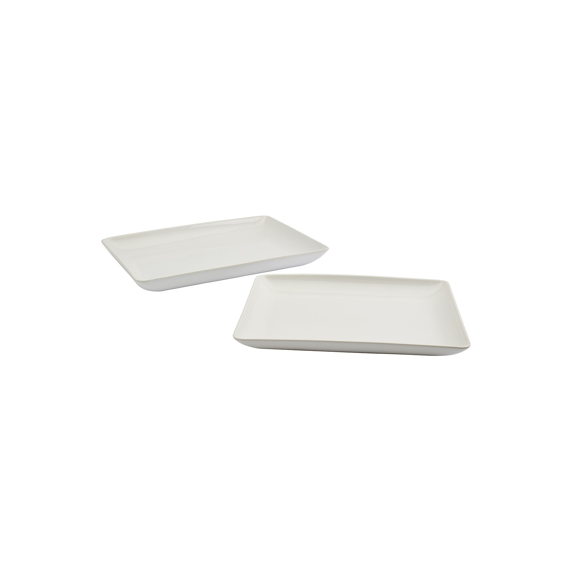 Denmark 2Pc Rectangular Earthenware Serving Platter - WHITE ONE SIZE