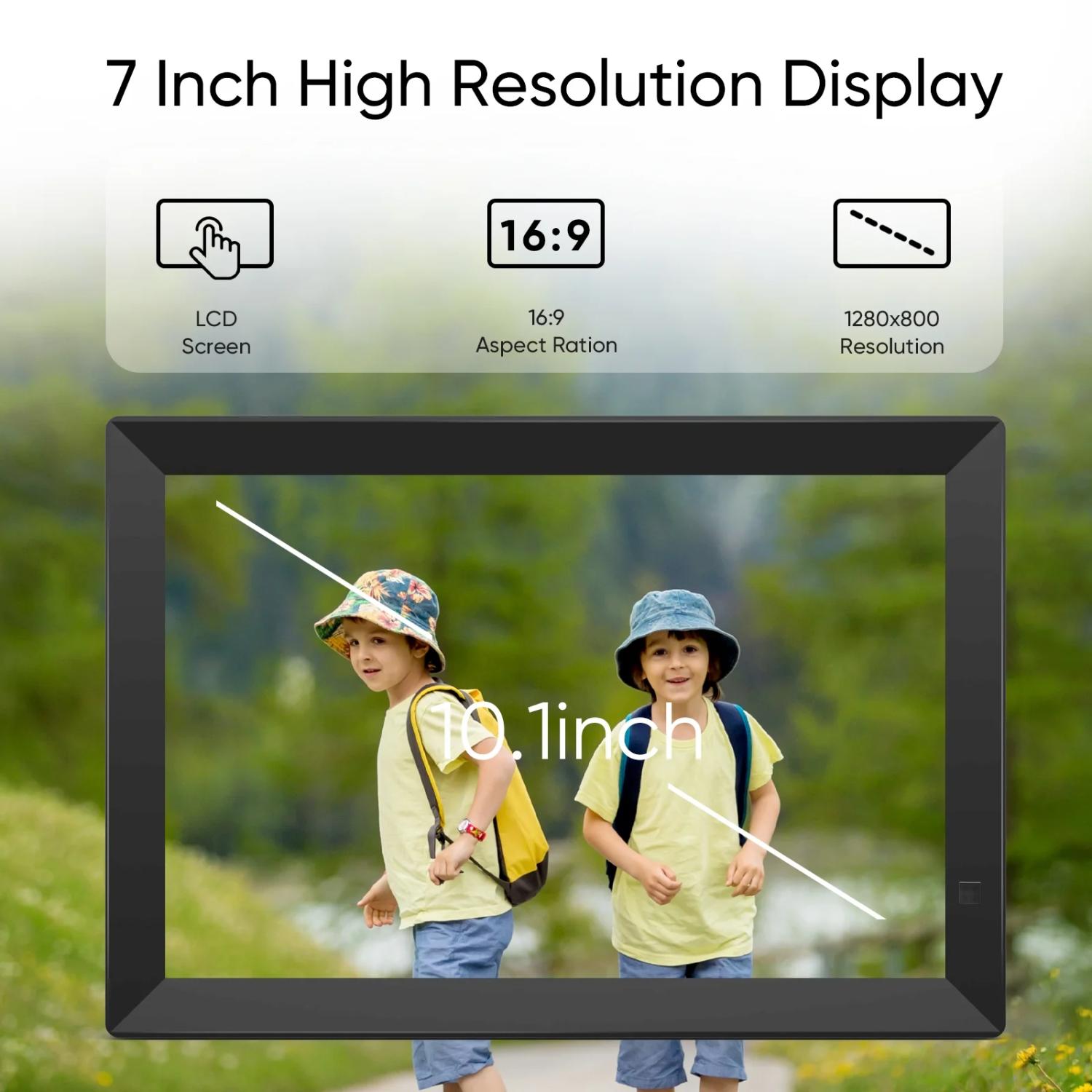 eco4life SDPF10S Digital Photo Frame with Remote Control 10.1