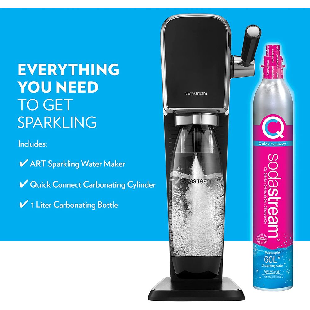 SodaStream Art Sparkling Water Maker, Manual Carbonation