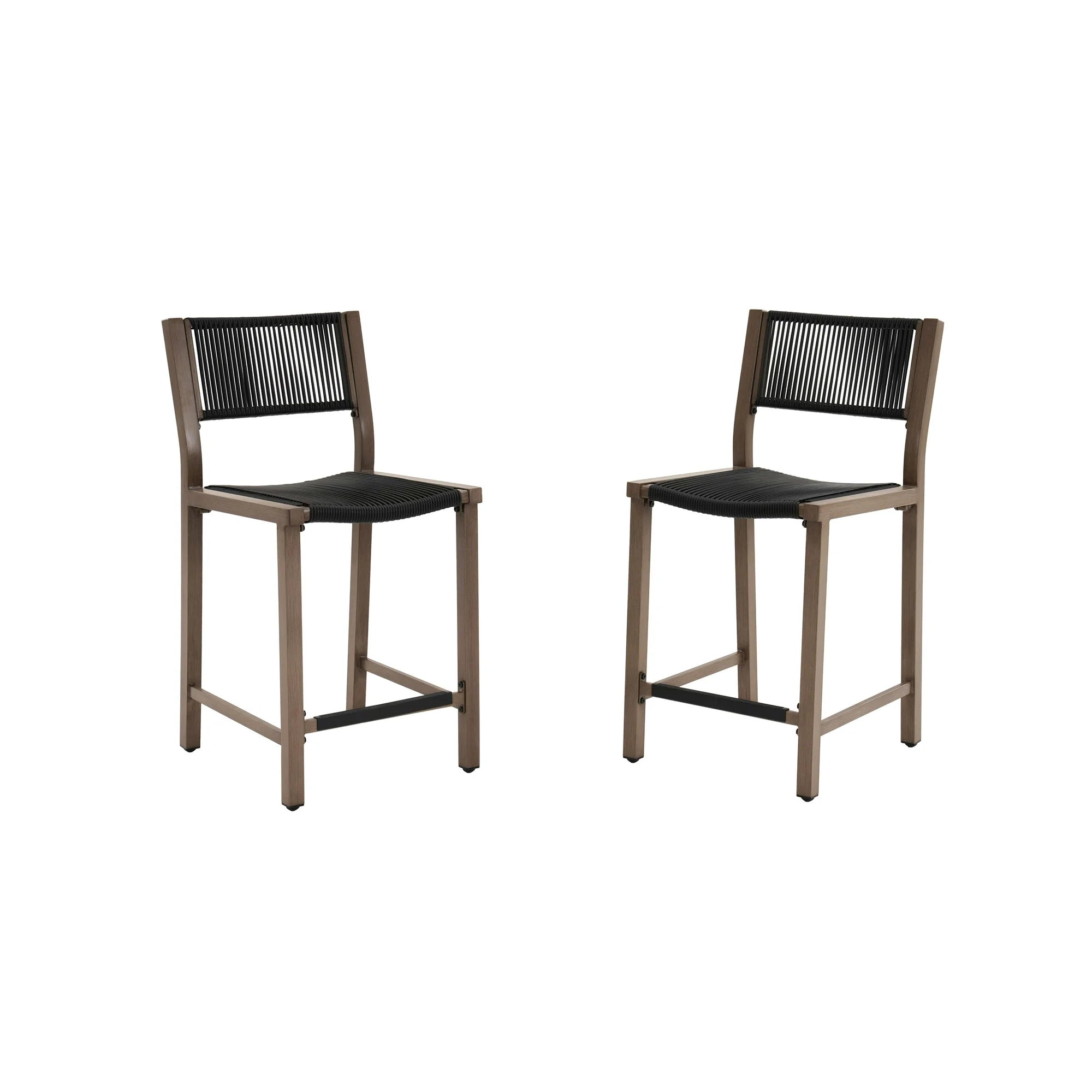 Better Homes & Gardens Tarren High Dining Chairs, Black, 2 Pack