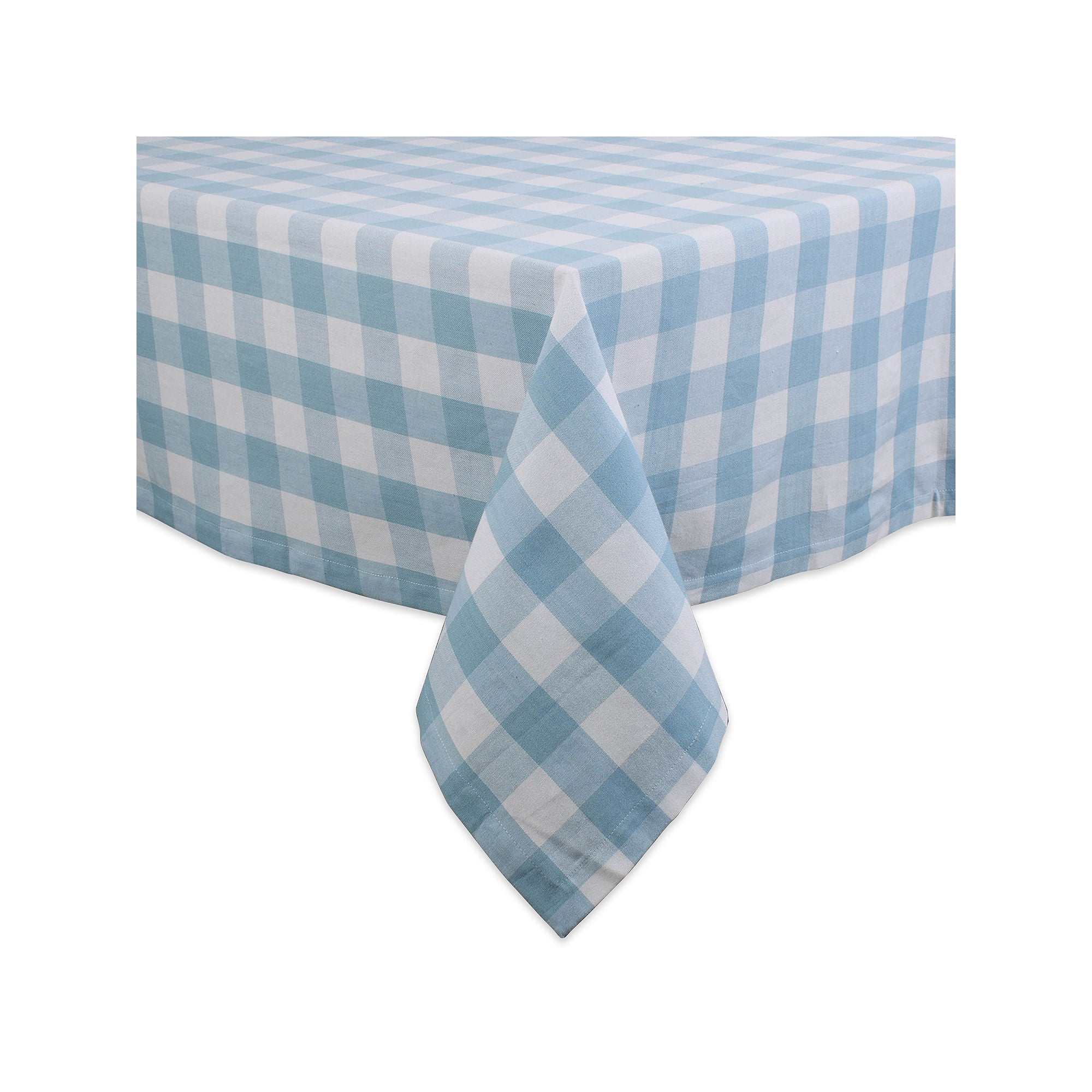 Design Imports Stonewash Blue Buffalo Tablecloth CAMZ12406 - BLUE ONE SIZE