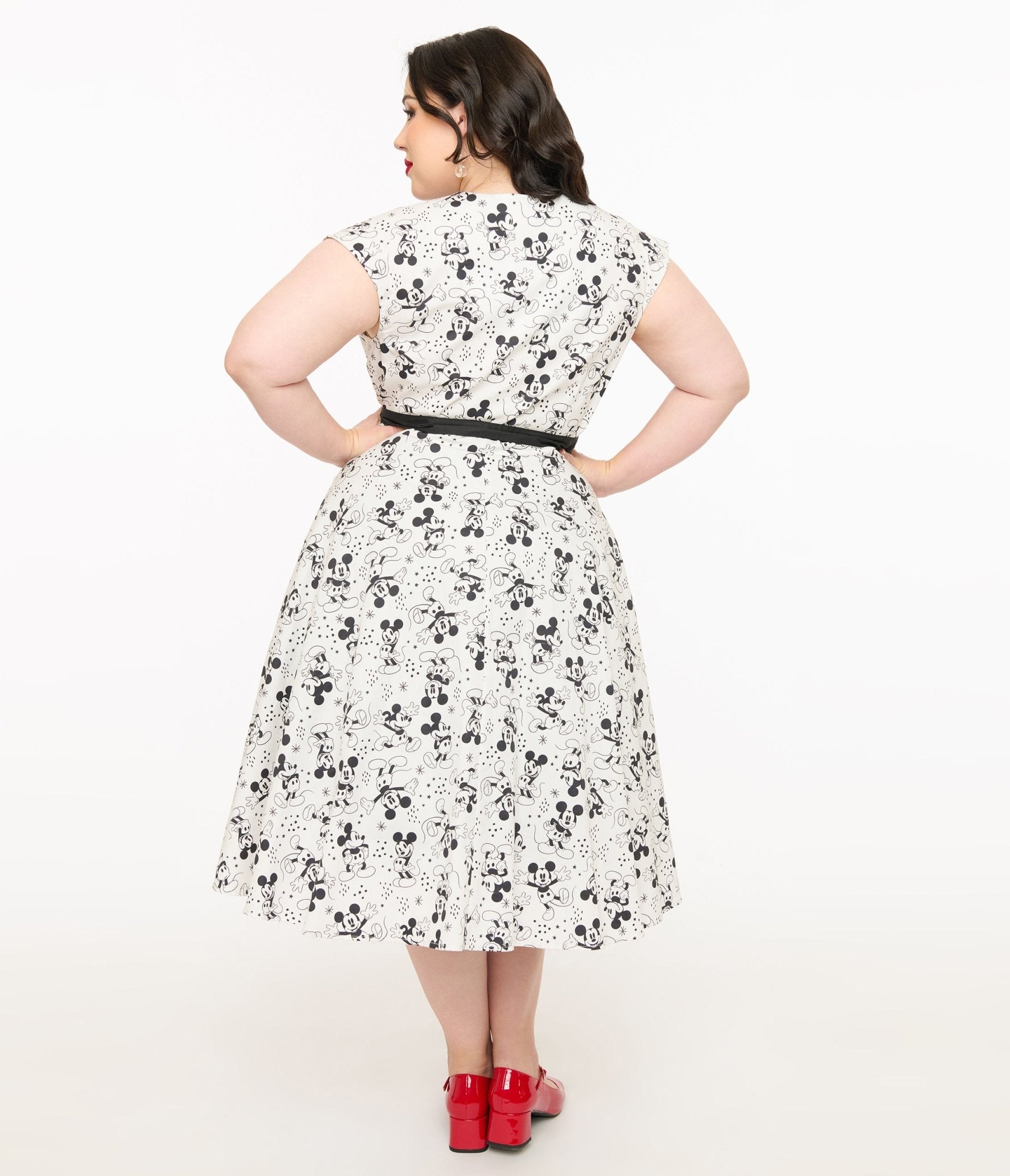 Disney Mickey & Friends Collection by Unique Vintage Plus Size Mickey Mouse Hedda Swing Dress