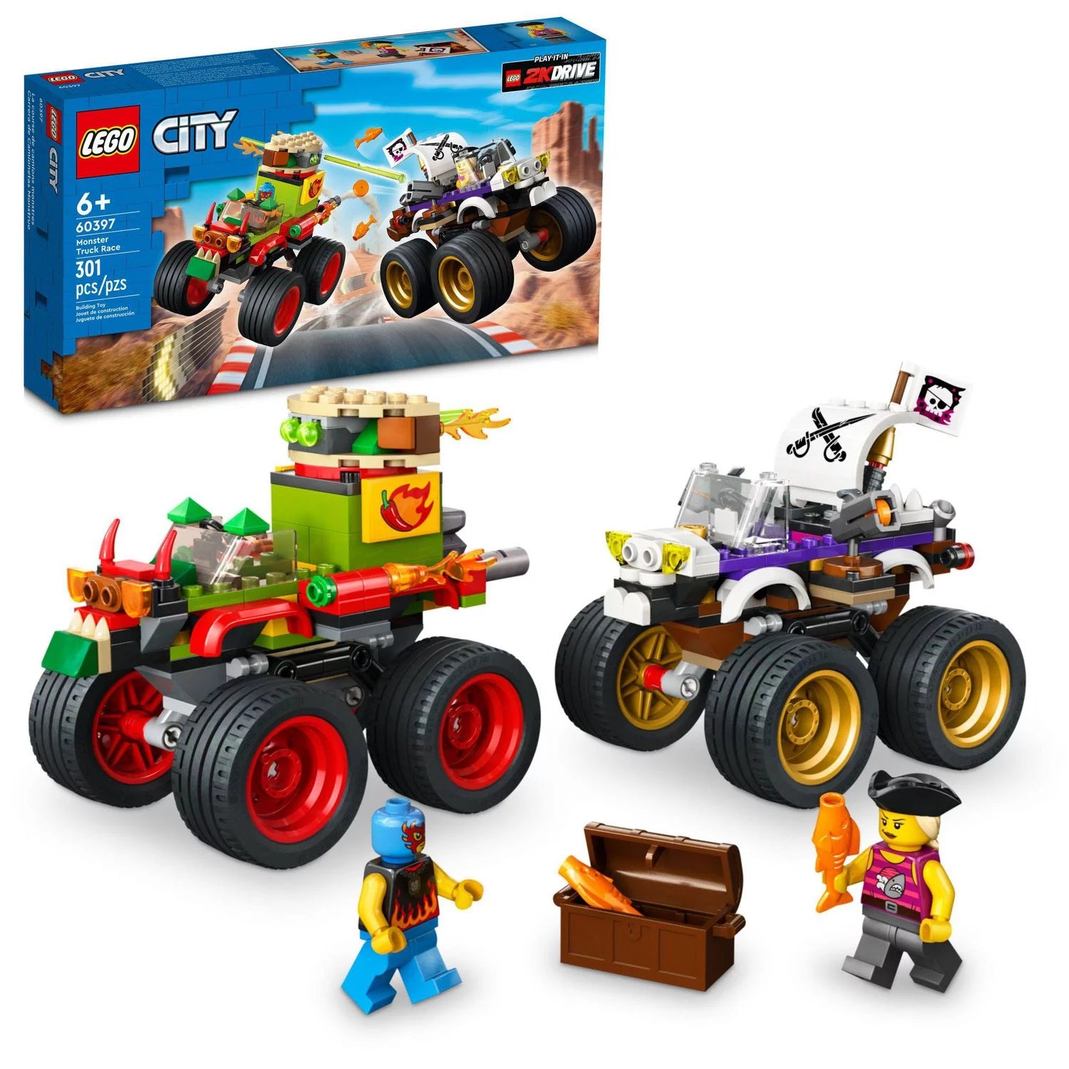 LEGO 60397 City Monster Truck Race Toy Car Building Set