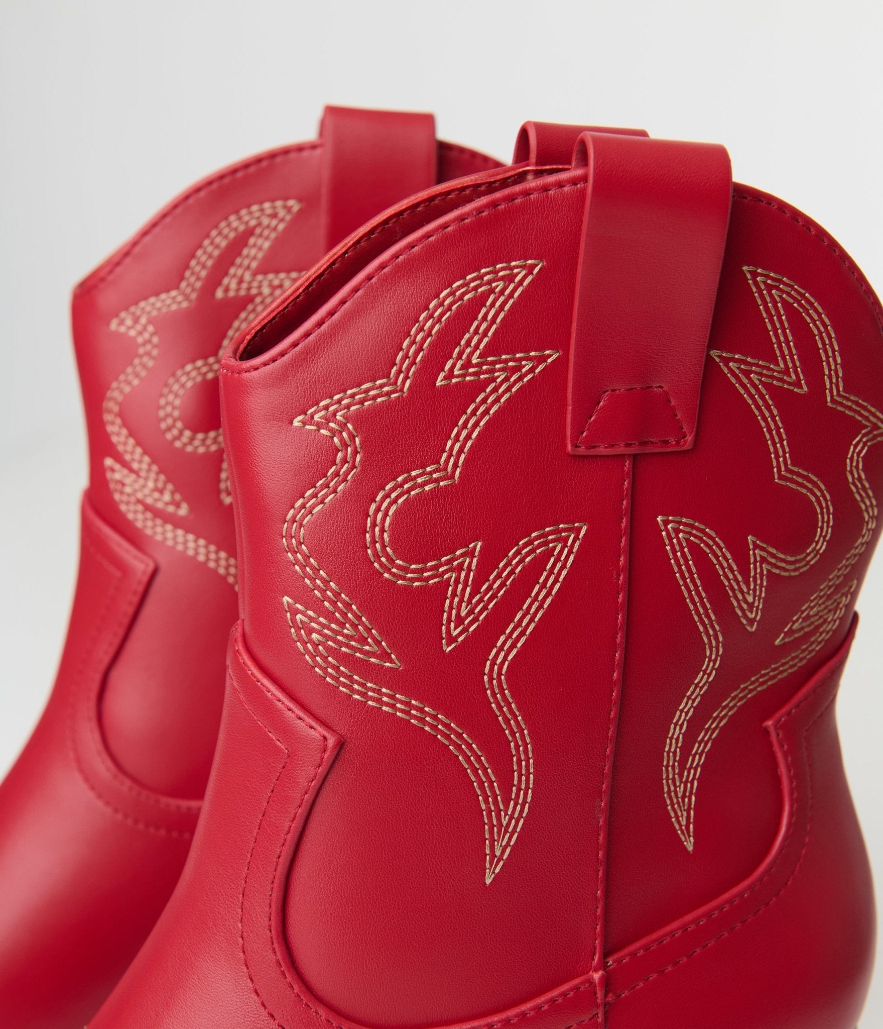 Red Blazing Leather Cowboy Boot