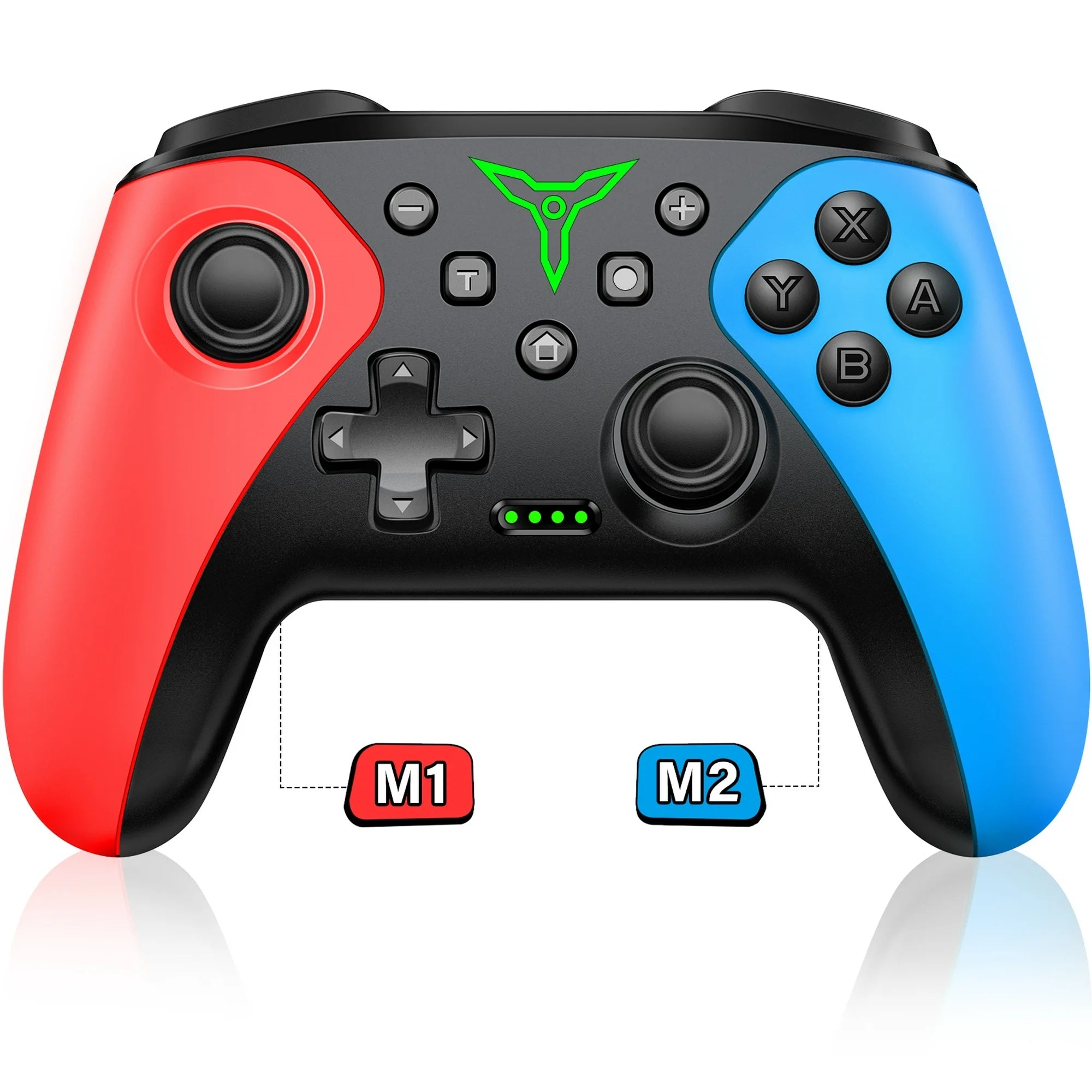 Esywen FX107 Programmable Wireless Switch Pro Controller for Nintendo Switch/Lite/OLED, Blue & Red