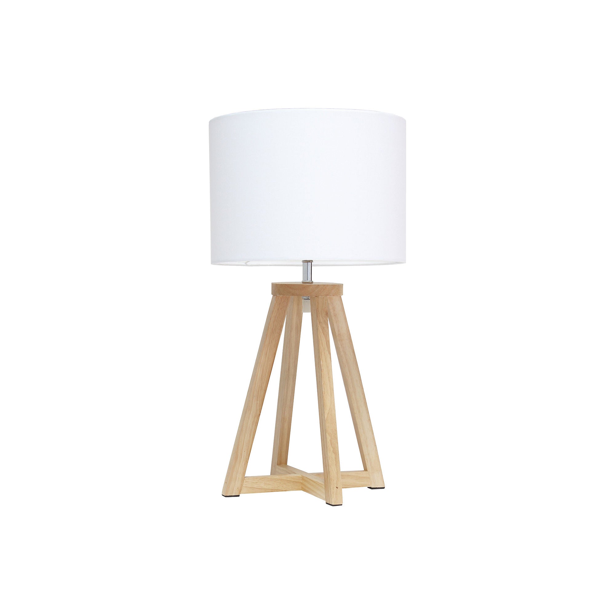 Asstd National Brand Simple Designs Interlocked Triangular Wood Table Lamp - NATURAL WHITE ONE SIZE