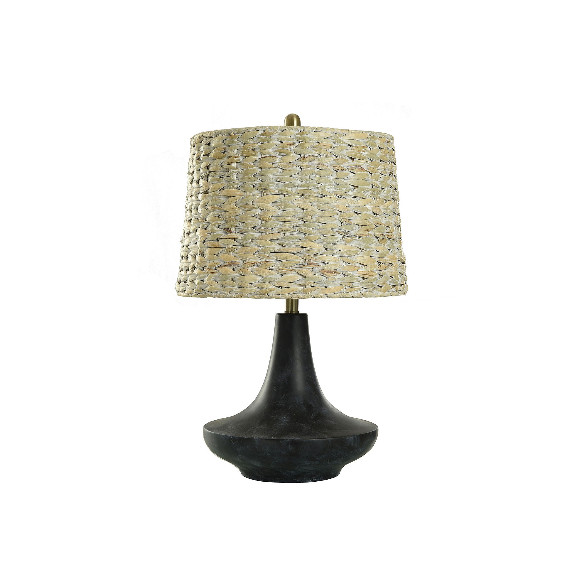 Collective Design By Stylecraft Black Base With Hyacinth Shade Table Lamp TL211530JCADS - BLACK STONEWASH ONE SIZE