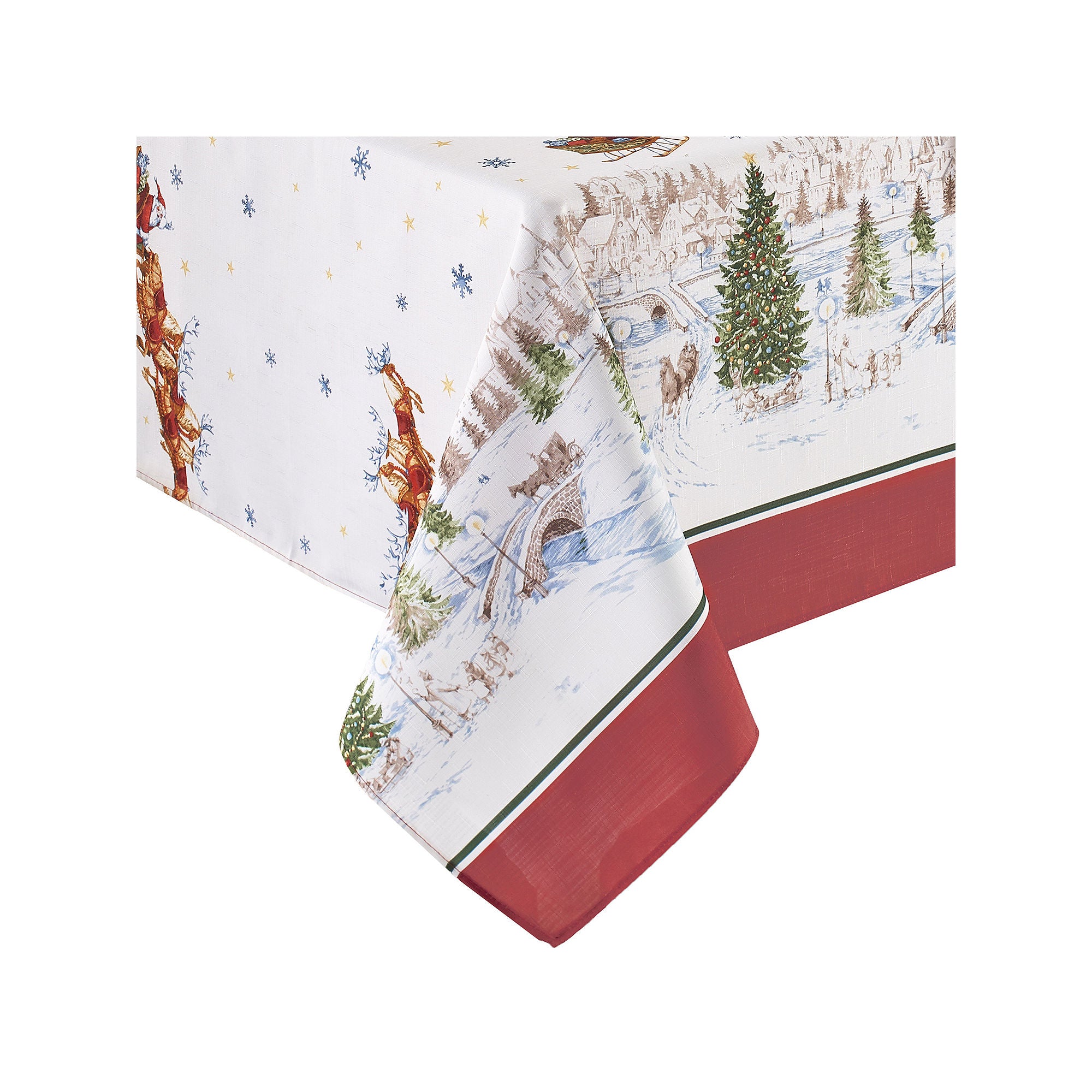 Elrene Home Fashions Snowy Sleighride Tablecloth - MULTI ONE SIZE