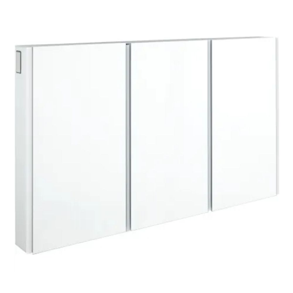 Signature Hardware 456082 Leda 53-1/4 x 32 Lighted Frameless 3 Door Medicine Cabinet with LED Light and Wireless Speaker