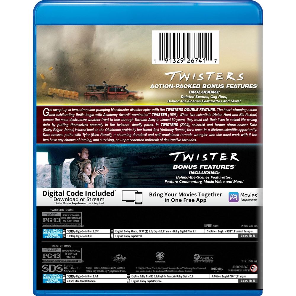 Universal Studios Twisters Double Feature (Blu-ray)