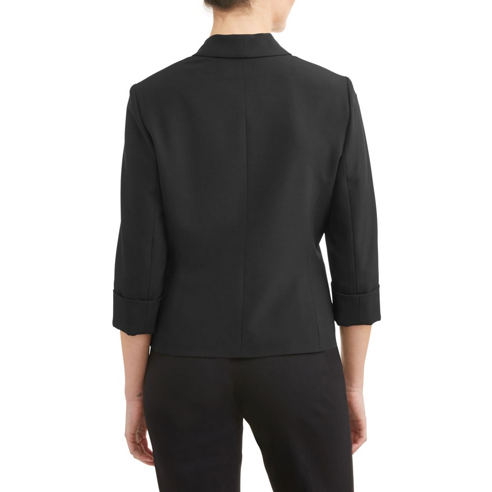 Evan Picone Womens Crepe Jacket, Black