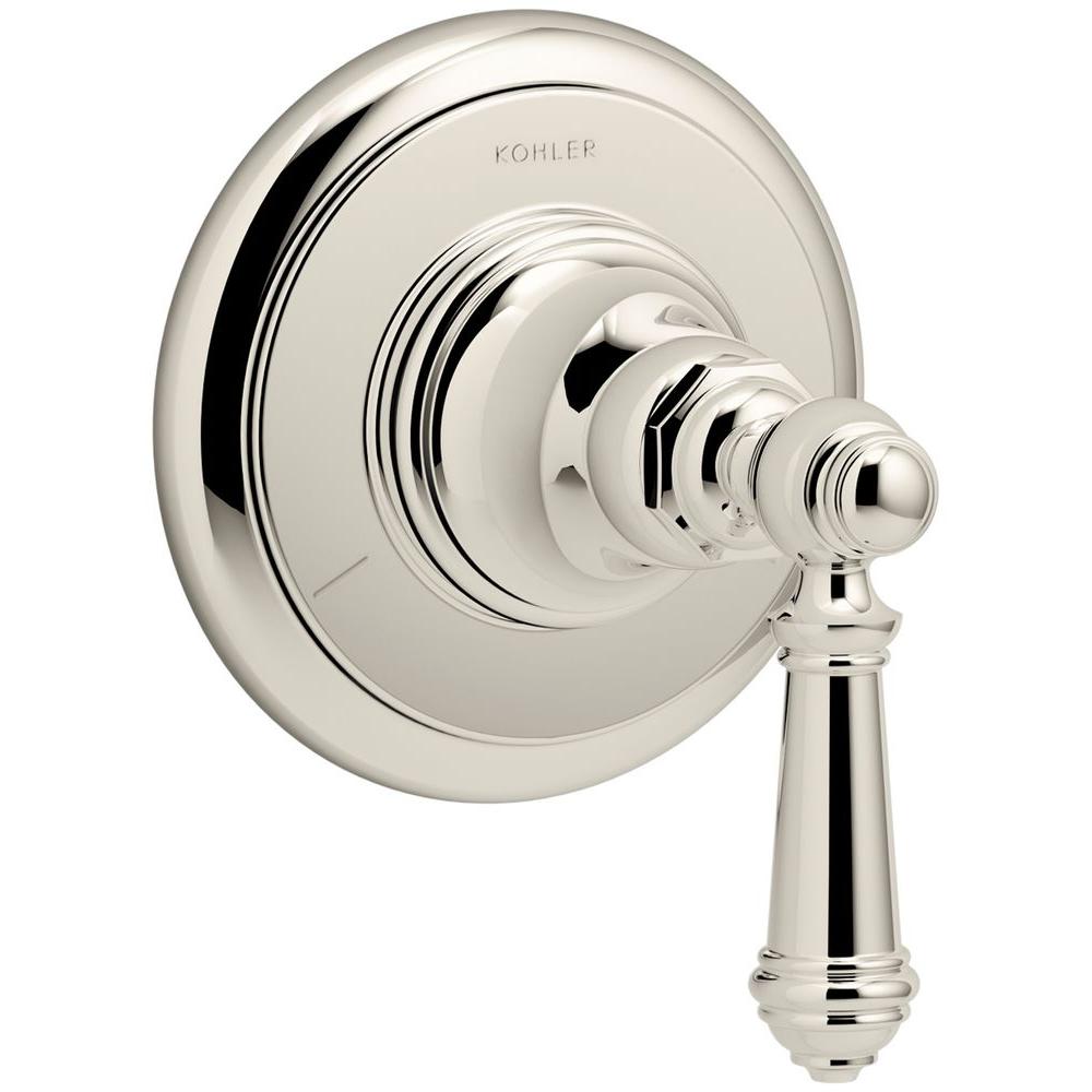 Artifacts Transfer Valve Trim with Lever Handle, Vibrant Polished Nickel