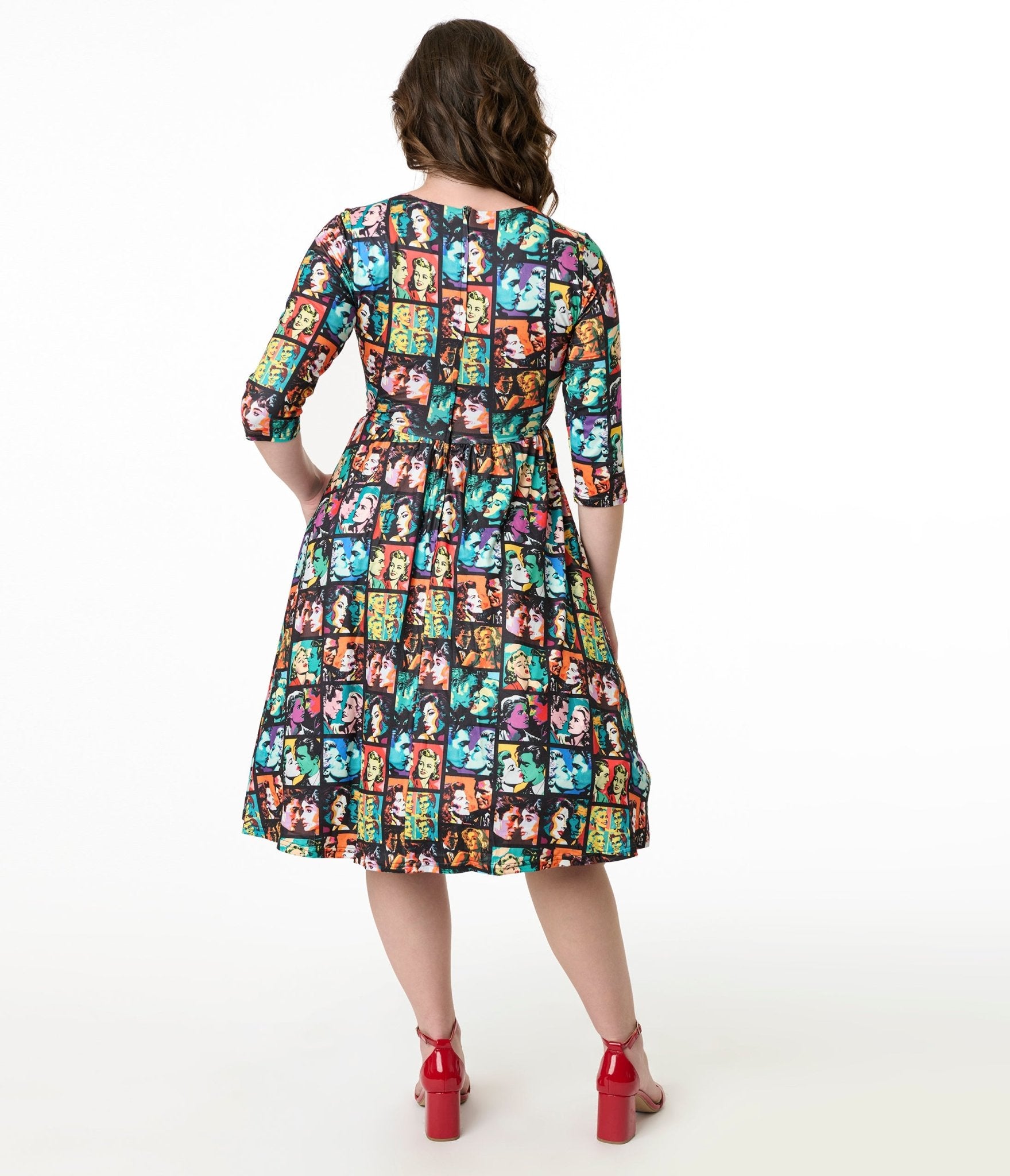 Dolly & Dotty 1950s Vintage Romance Print Billie Fit & Flare Dress