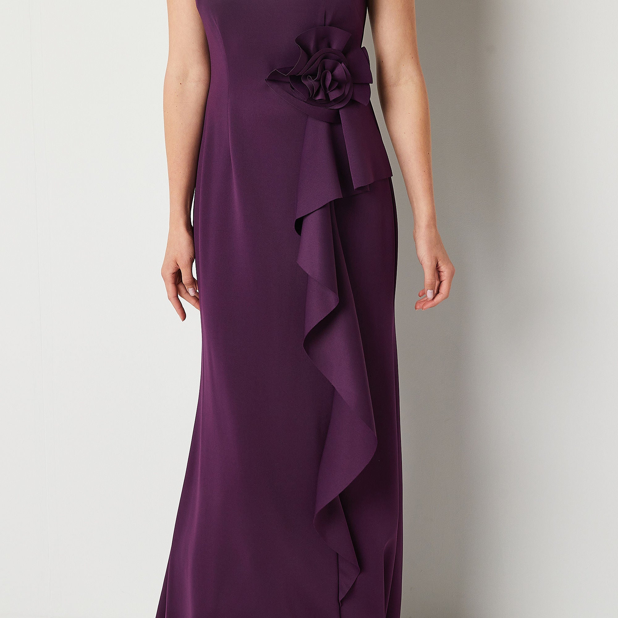 Jessica Howard Sleeveless Evening Gown - PLUM 10