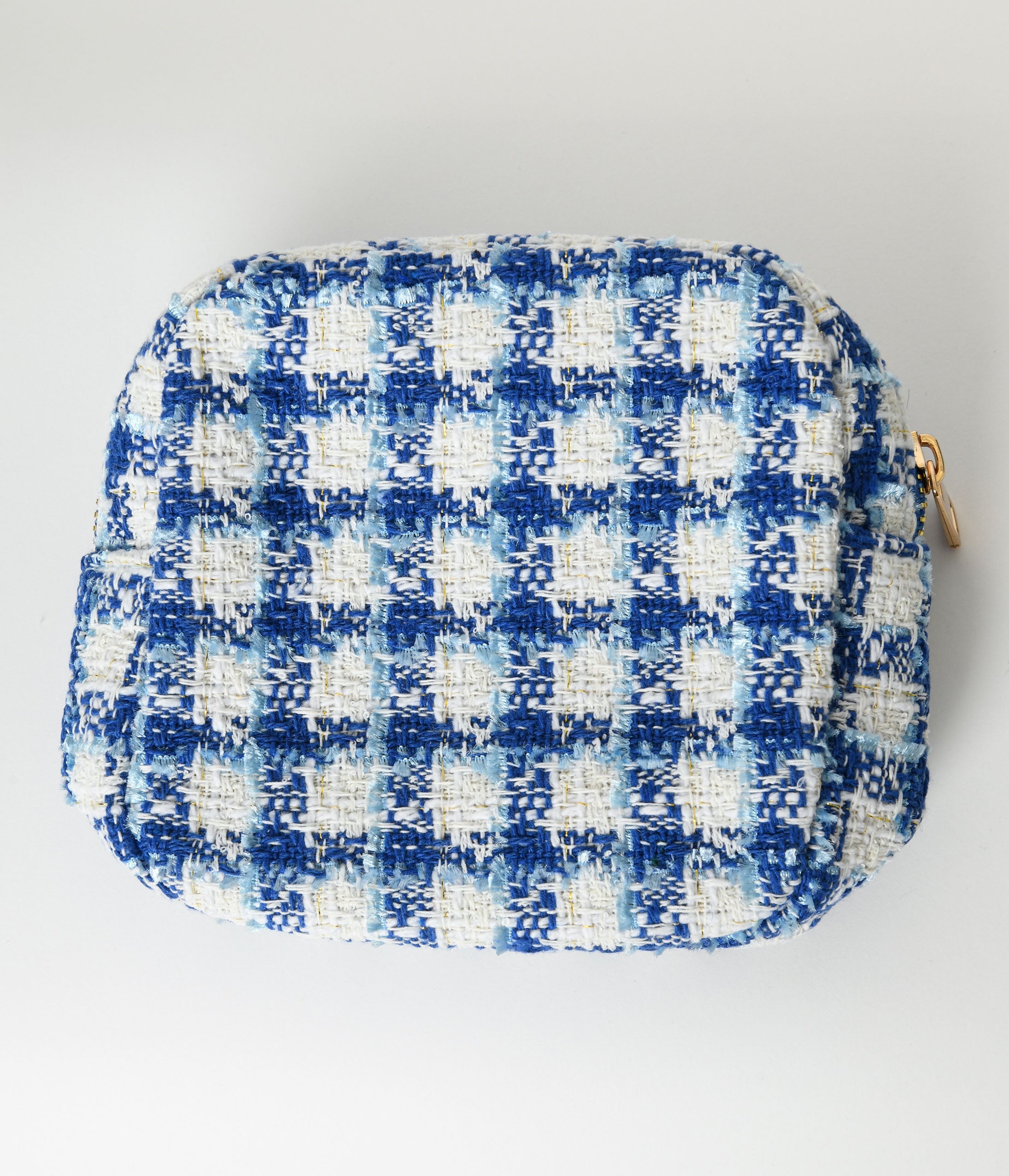 Royal Blue Plaid Mini Rx Travel Bag