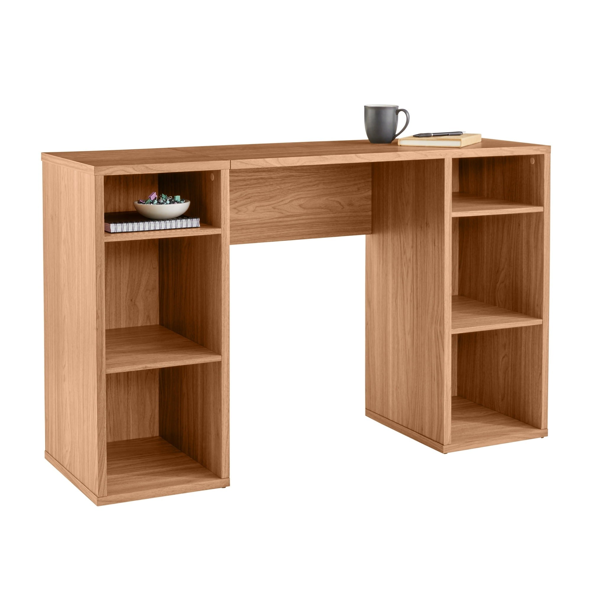 Mainstays MS5336278612015 4-Cube Storage Desk, Warm Walnut