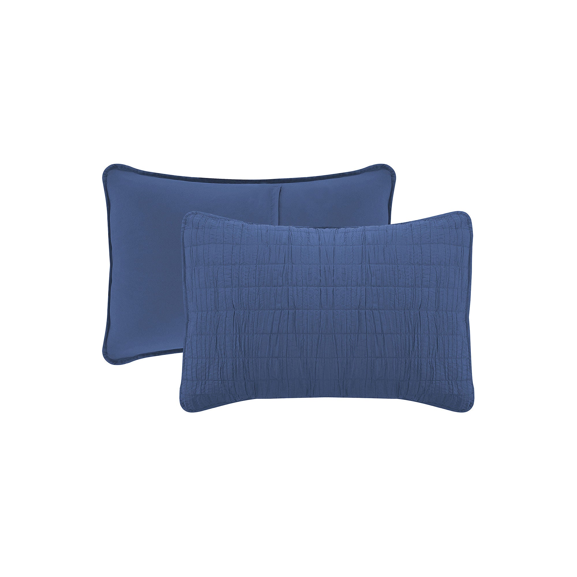 Cathay Home KKQLT3-001-FQNV Swift Home Crinkle Enzyme Wash Quilted Coverlet/Bedspread- Full/Queen Navy