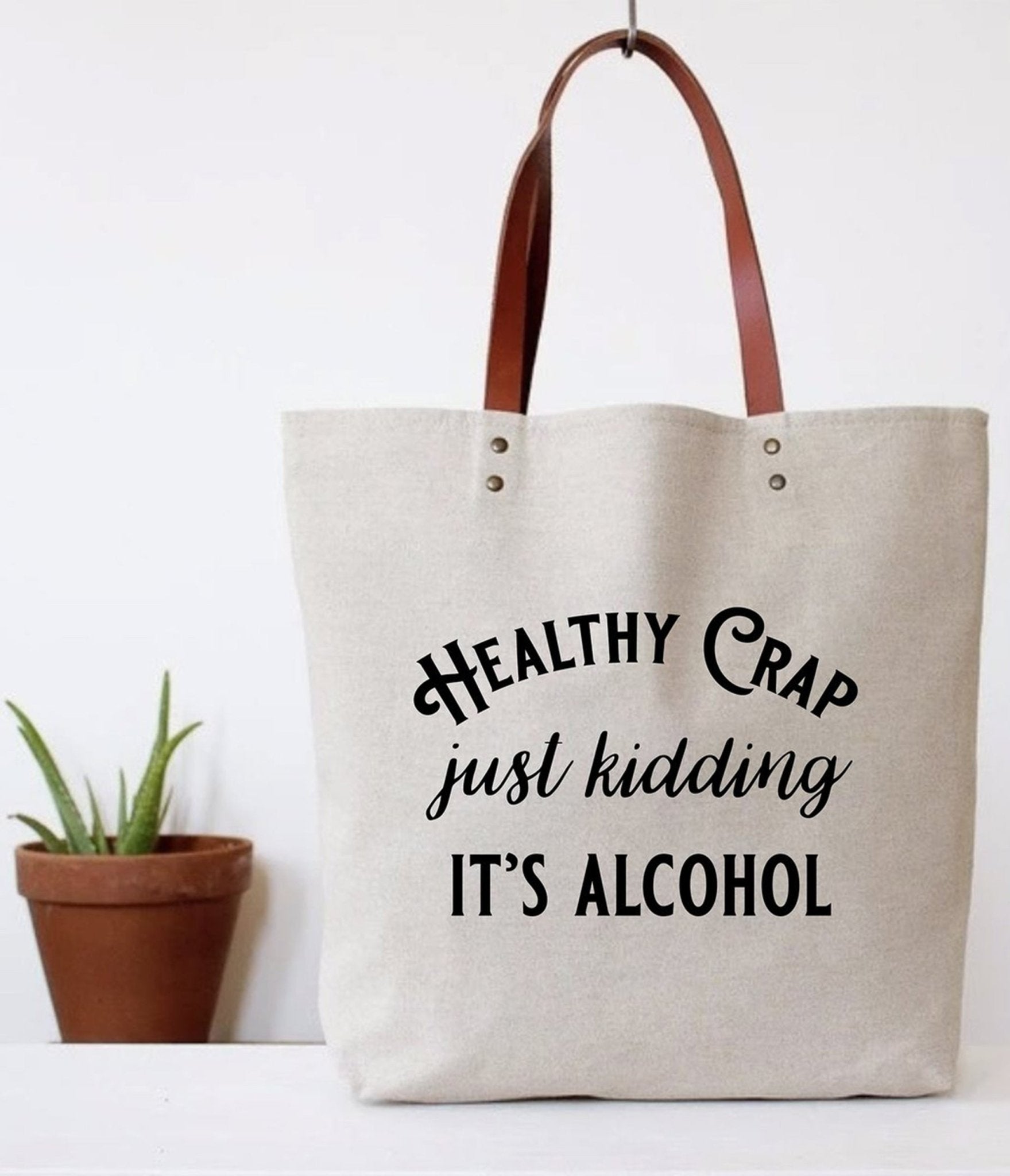 Healthy Crap Canvas Tote Bag