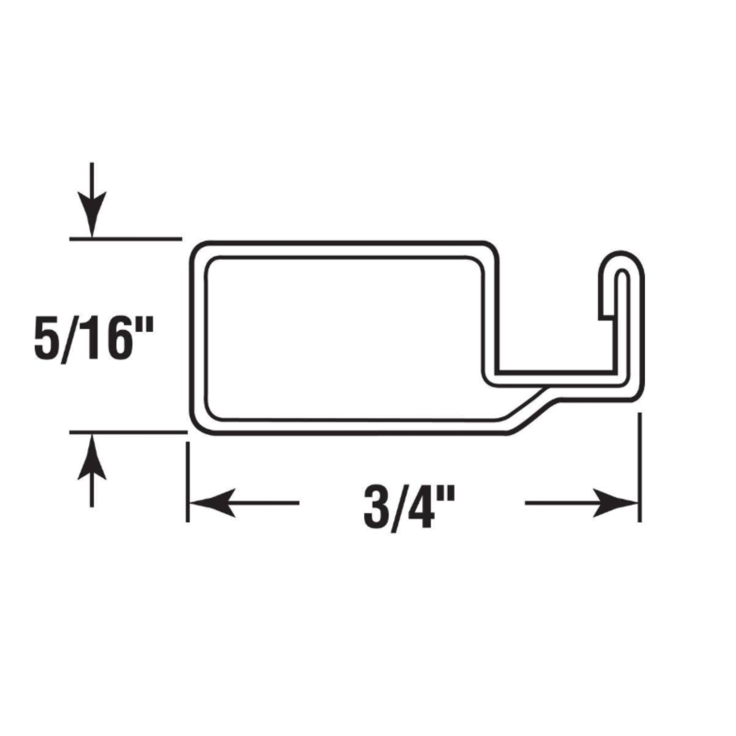 Prime-Line MP14071 5/16 in. x 3/4 in. x 72 in. Mill Screen Frame (20 Pack)