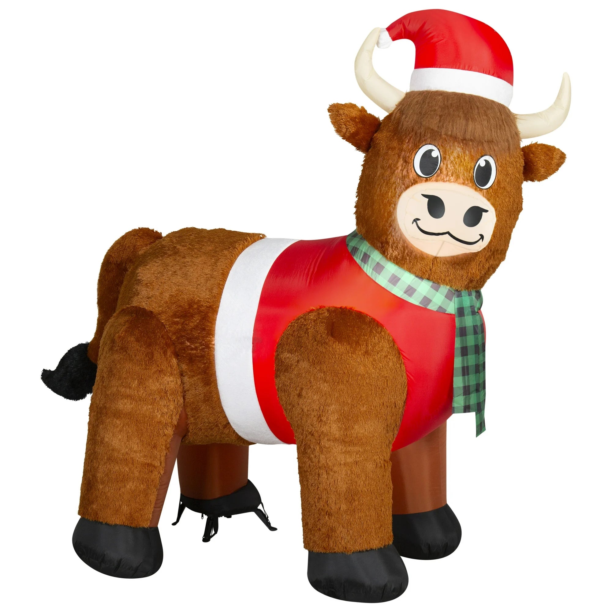 Airblown Inflatables Scotland Cow Christmas Decor Inflatable, 6.5 ft