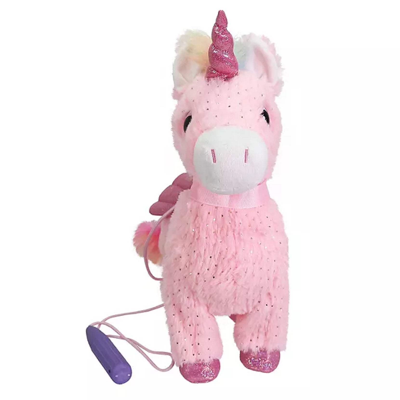 Remote-Controlled Walking & Dancing Plush Pink Unicorn