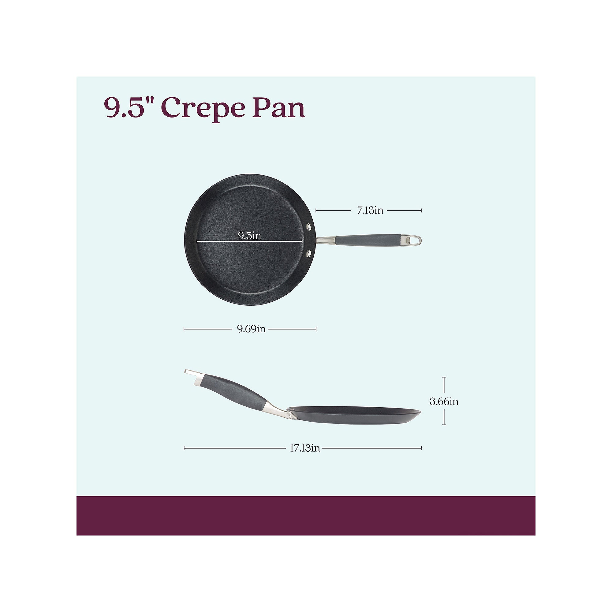 Anolon Advanced Home Hard Anodized 9.5 Crepe Pan - MOONSTONE ONE SIZE