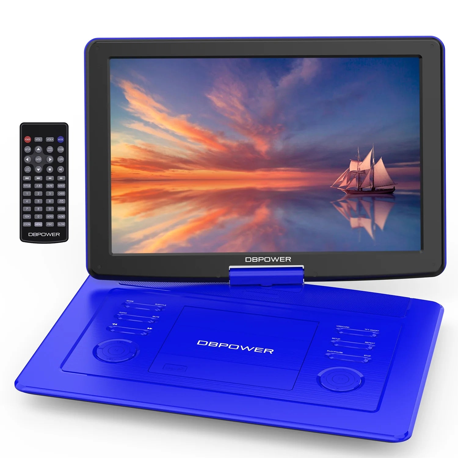 DBPOWER 17.9 Portable Player/Portable DVD Player Blue