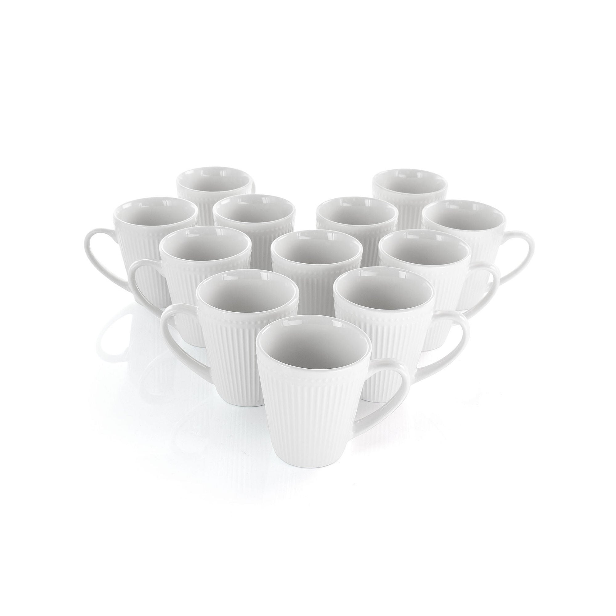 Elama Madeline 12-Pc. Dishwasher Safe Coffee Mug 975114771M - WHITE ONE SIZE