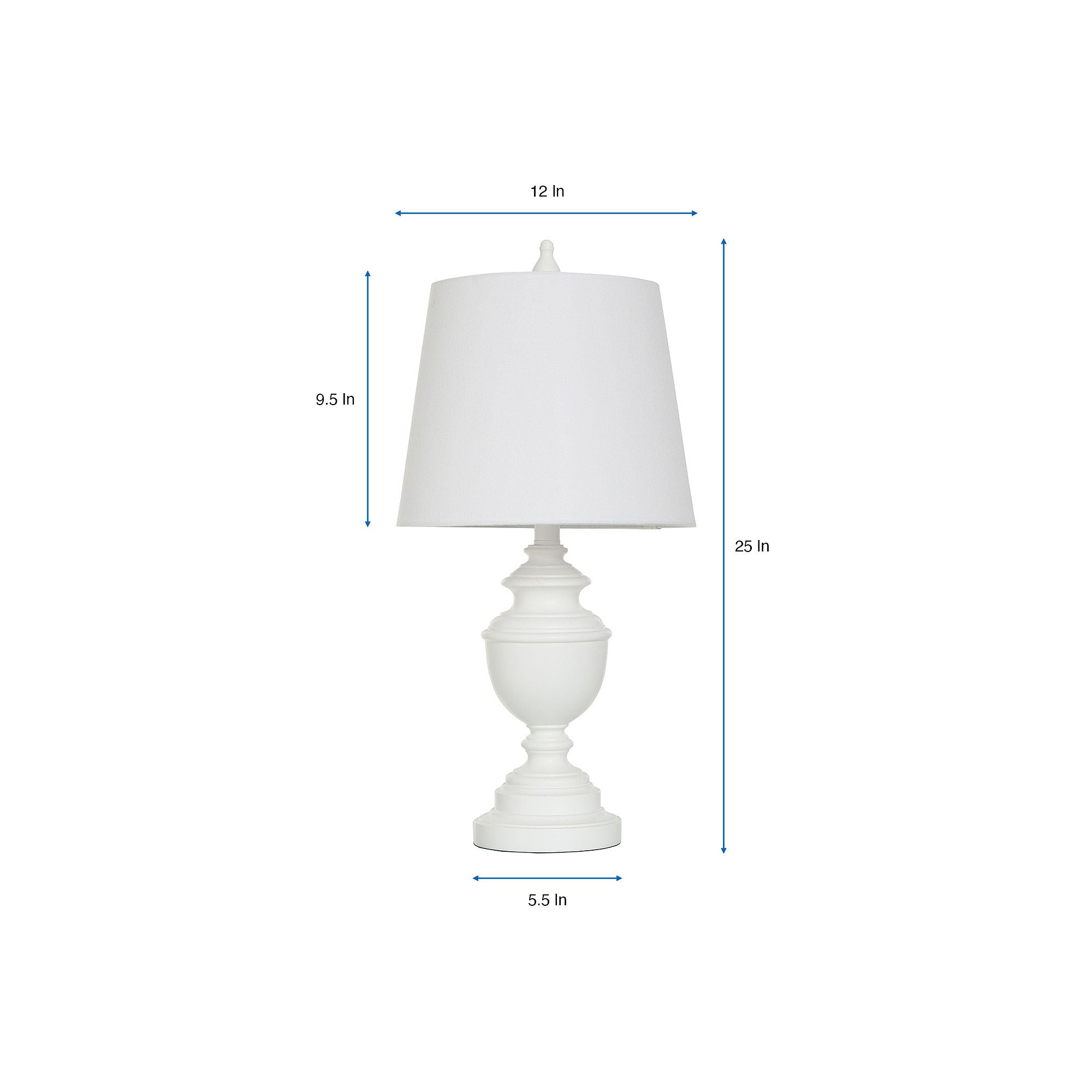 Stylecraft 25 Basilica Table Lamp - WHITE ONE SIZE