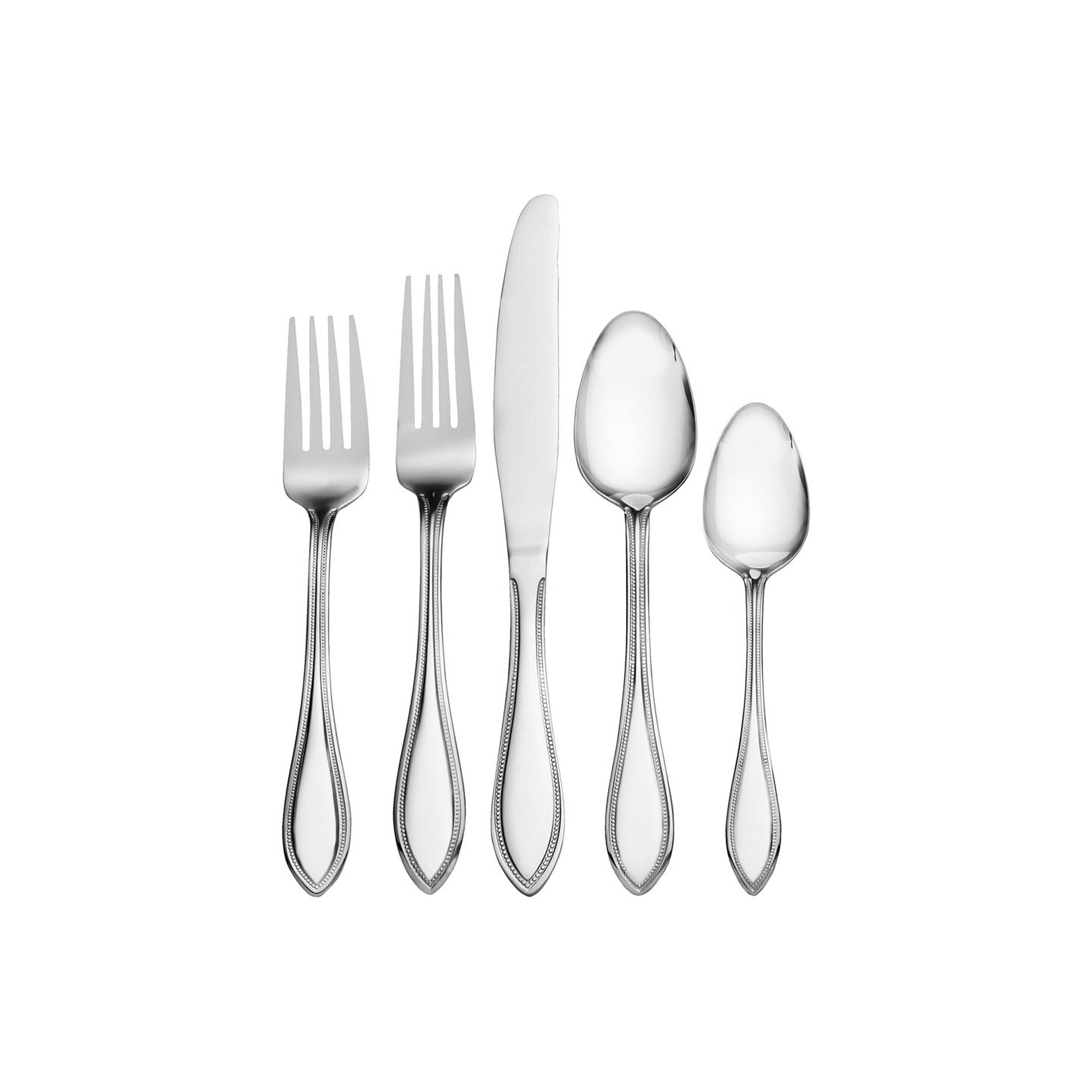 Pfaltzgraff Everyday American Bead 53-Pc. Flatware Set - STAINLESS STR ONE SIZE