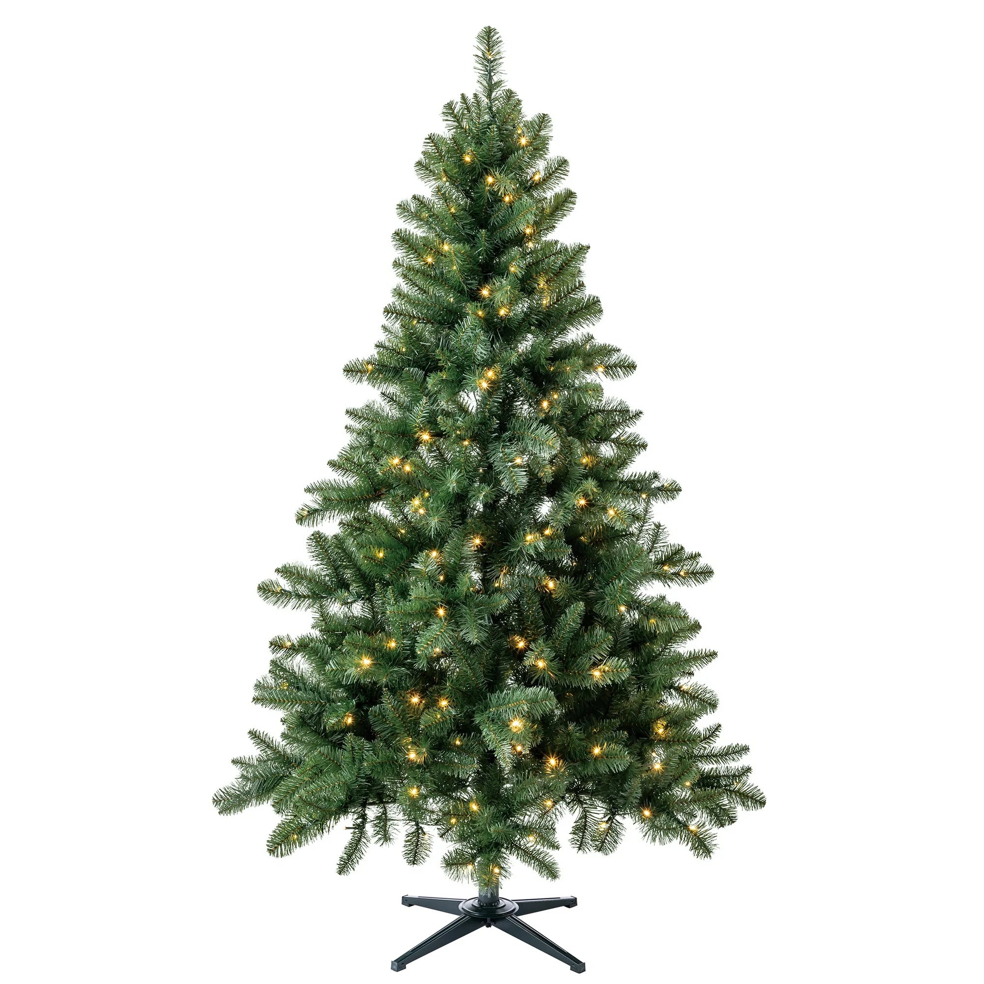 Holiday Time SG66M3CAPL03 6.5' Pre-Lit Windham Spruce Artificial Christmas Tree, Clear LED Lights