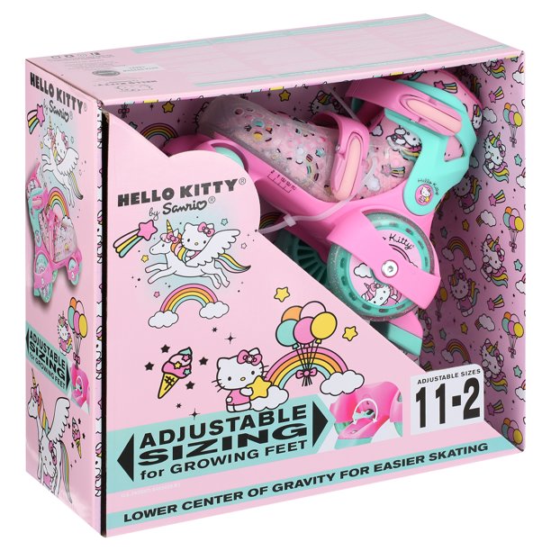 Roller Derby W1968GM EZRoll Adjustable Hello Kitty Skates Size 11-2