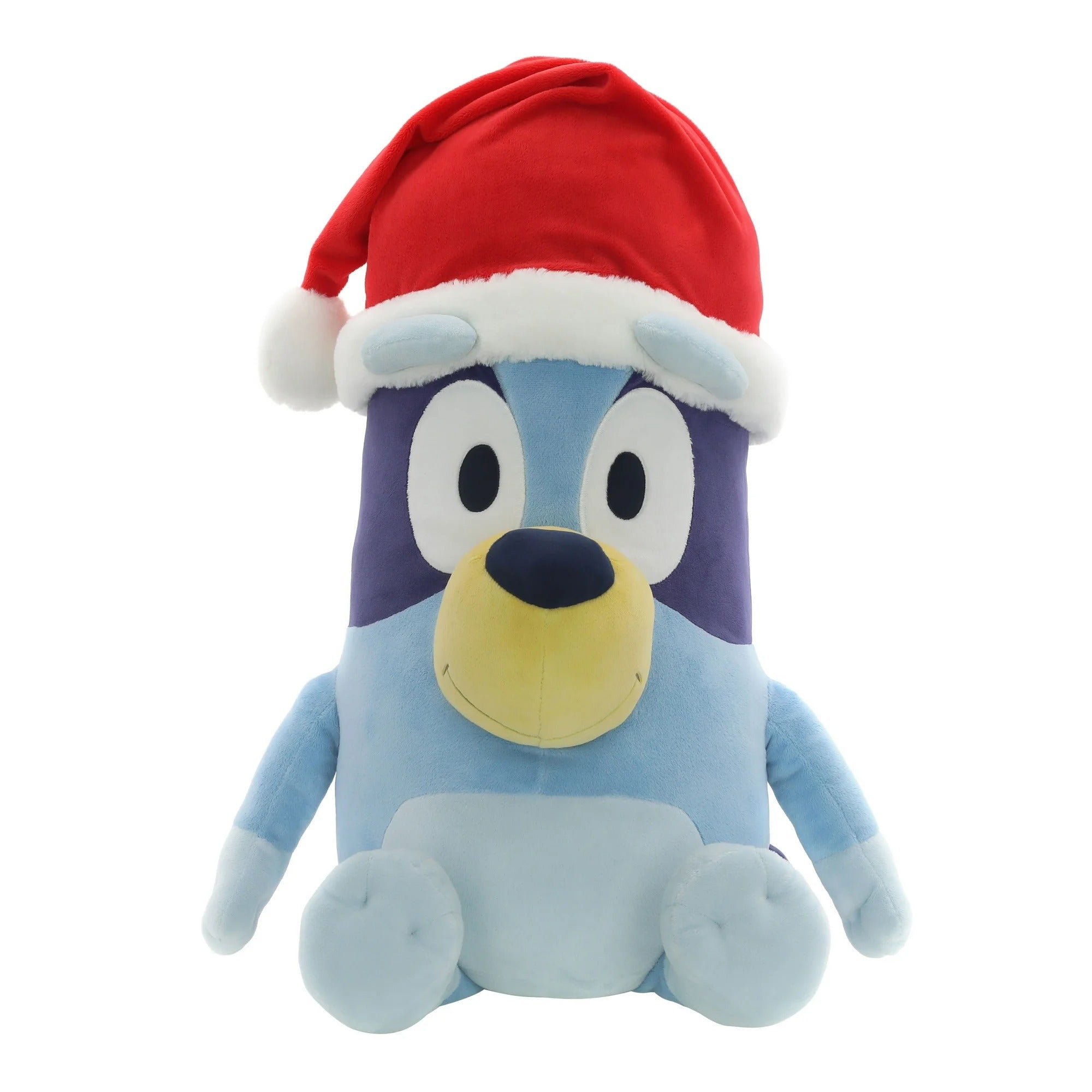 Dandee International LLC Bluey 2ft Jumbo Plush with Santa Hat, Blue - Ages 3 and up