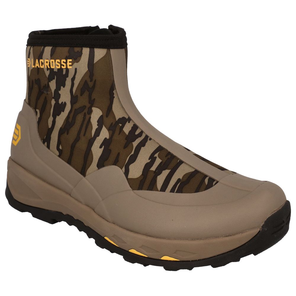 LaCrosse 351301 Alpha Terra Side Zip Rubber Boots for Men - Mossy Oak Original Bottomland 8M