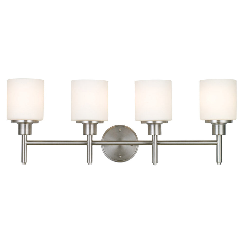 Design House 556217 Aubrey 4 Light Vanity Light, Satin Nickel