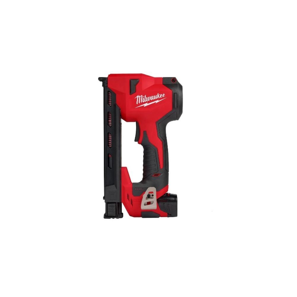 Milwaukee Tool 2448-21 Lithium-Ion Cordless Cable Stapler Nailer Kit with 2.0Ah Battery, 12-Volt